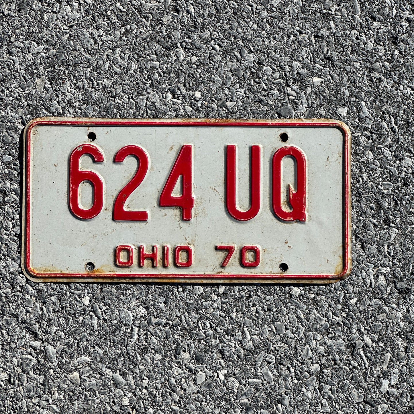 Photo of a 1970 Ohio License Plate Auto Tag Garage Decor Vintage 624UQ