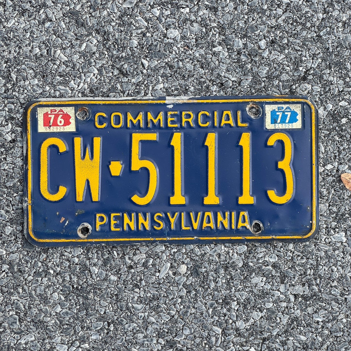 Photo of a 1972 1977 Pennsylvania Truck License Plate Auto Tag Garage Decor Vintage CW51113