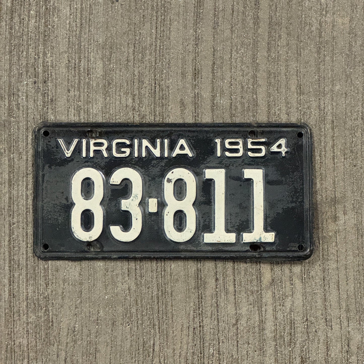 Photo of a 1972 Virginia License Plate Auto Tag Garage Decor Vintage 83 811