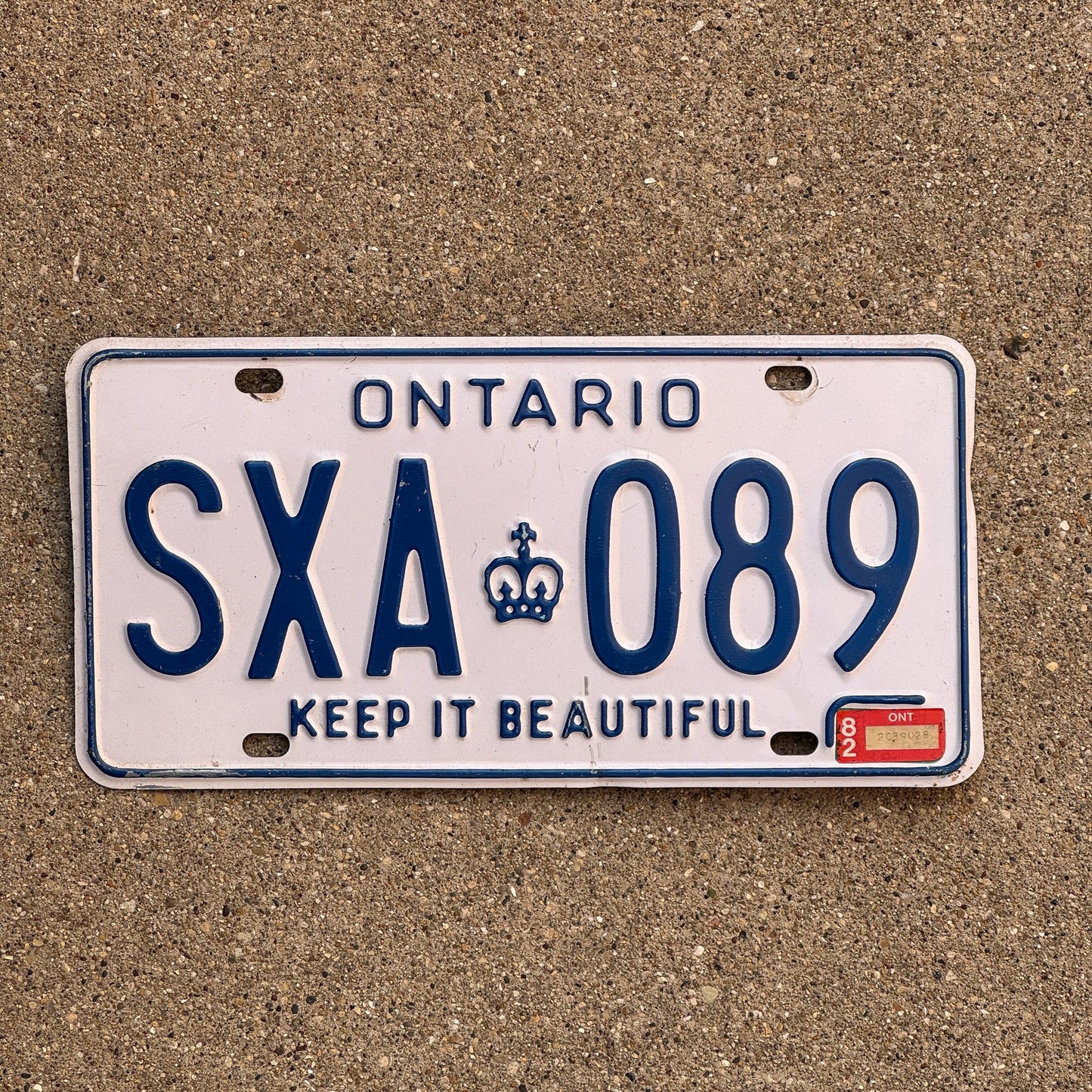 Photo of a 1973 1982 Ontario License Plate Auto Tag Garage Decor Vintage Keep it Beautiful SXA 089