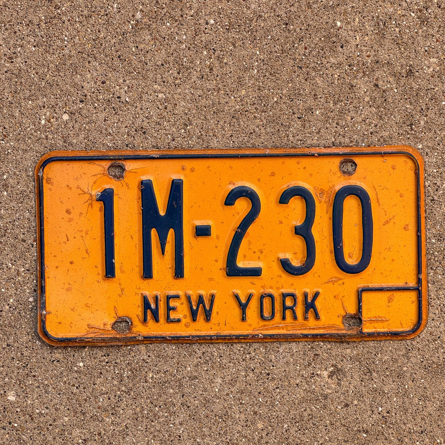 Photo of a 1973 New York License Plate Auto Tag Garage Decor Vintage 1M 230