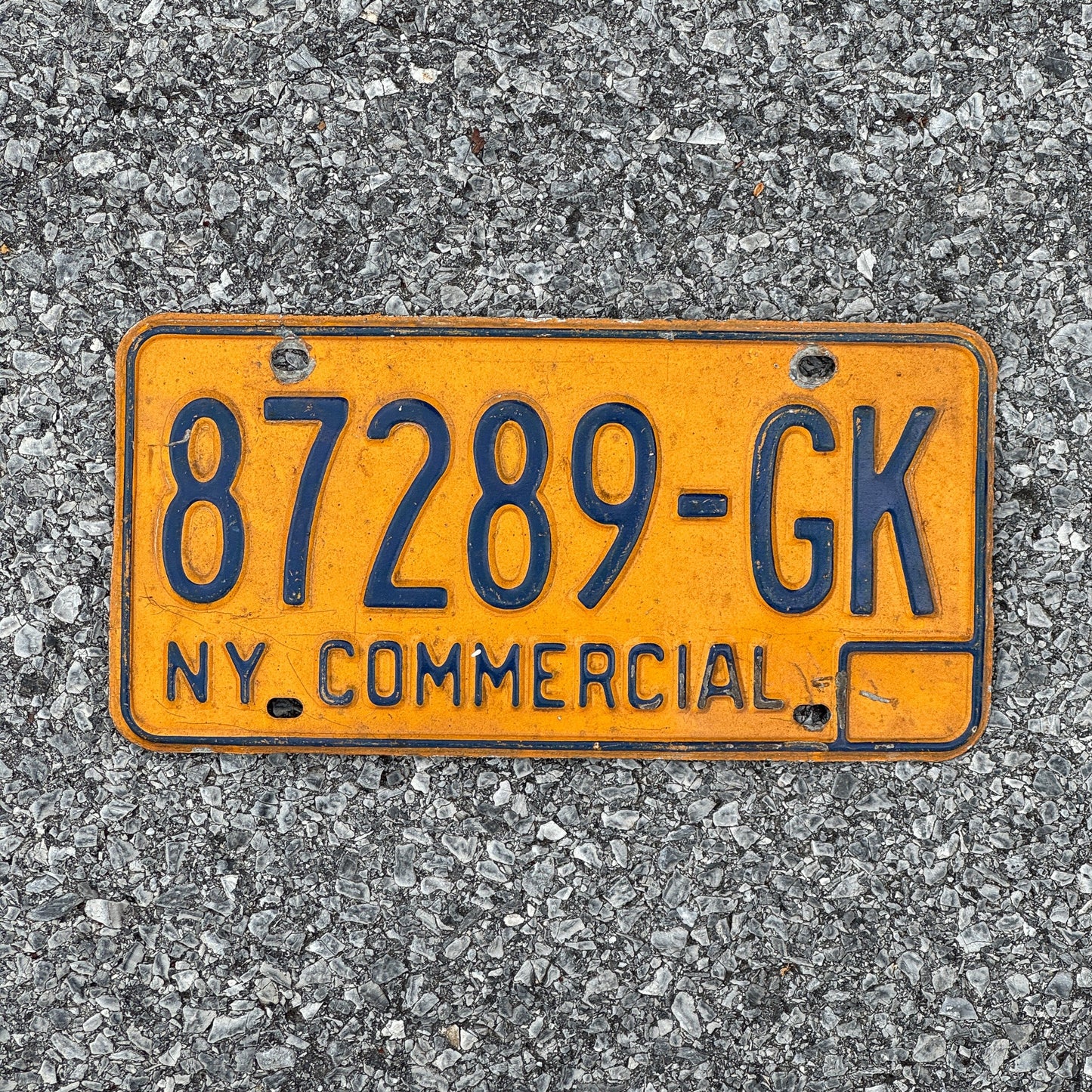 Photo of a 1973 New York Truck License Plate Auto Tag 2 Garage Decor 87289 GK