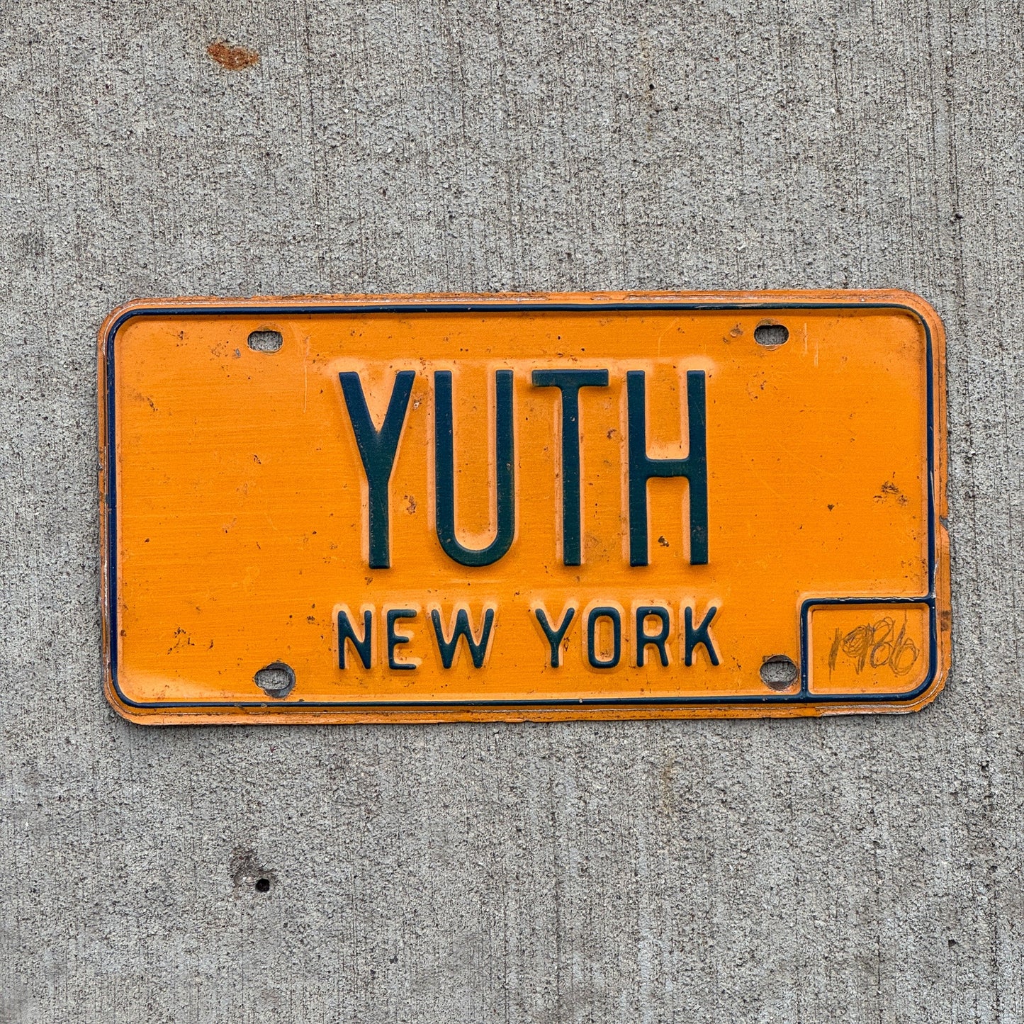 Photo of a 1973 New York VANITY License Plate Auto Tag Garage Decor Vintage Youth YUTH