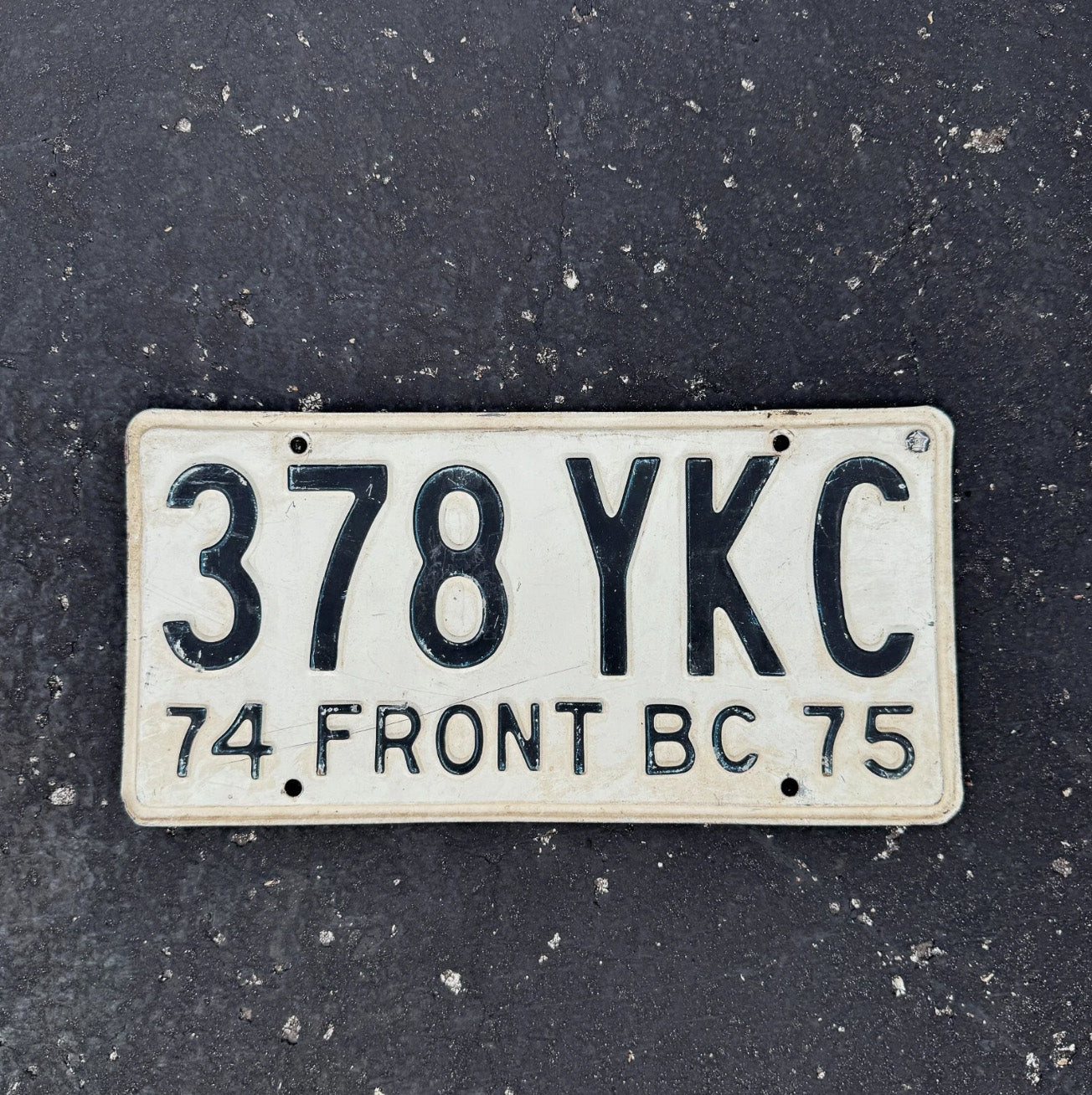 Photo of a 1974 1975 Baja California Mexico License Plate Auto Tag Garage Decor Vintage 378 YKC