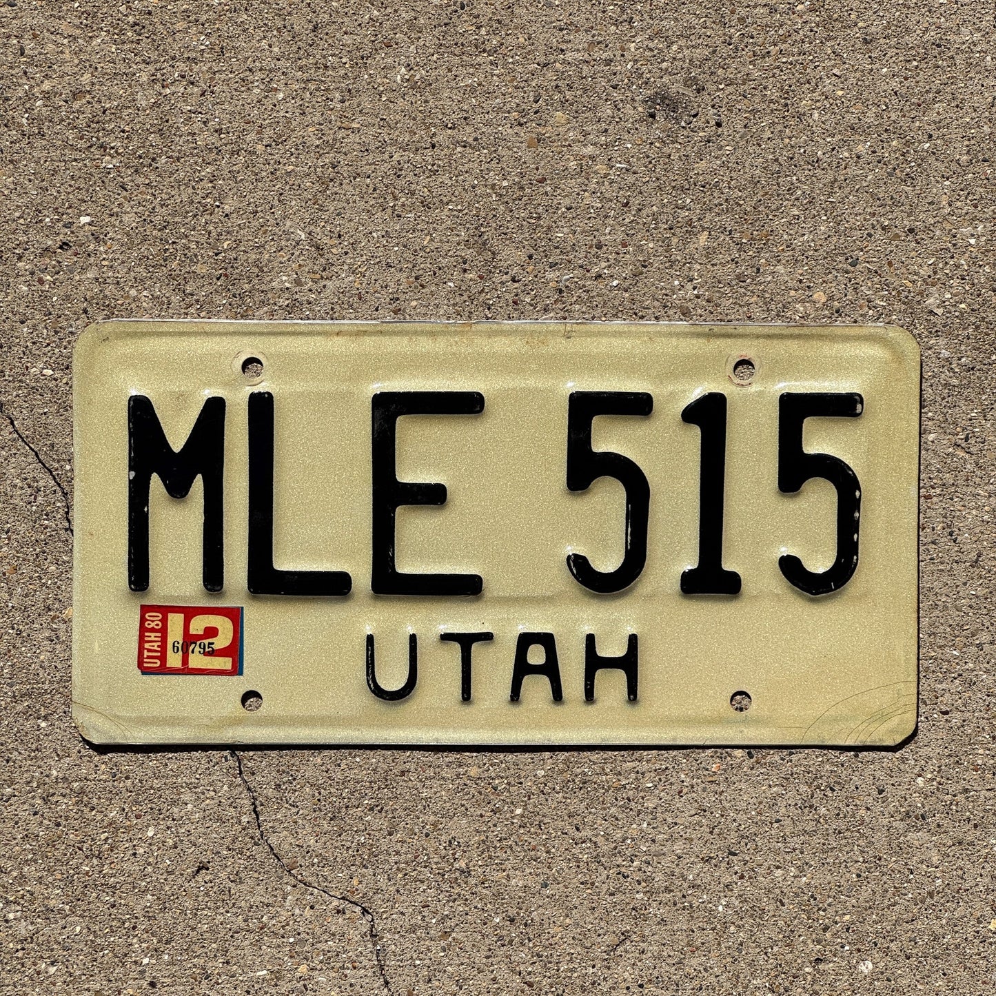 Photo of a 1974 1980 Utah License Plate Auto Tag Garage Decor Vintage MLE 515