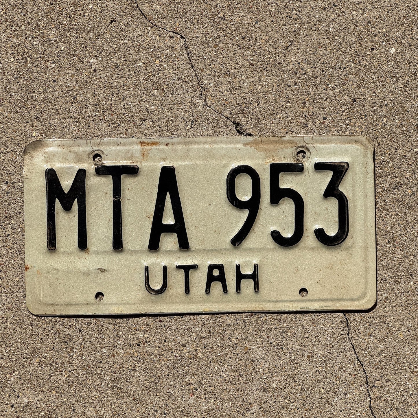 Photo of a 1974 1980 Utah License Plate Auto Tag Garage Decor Vintage MTA 953
