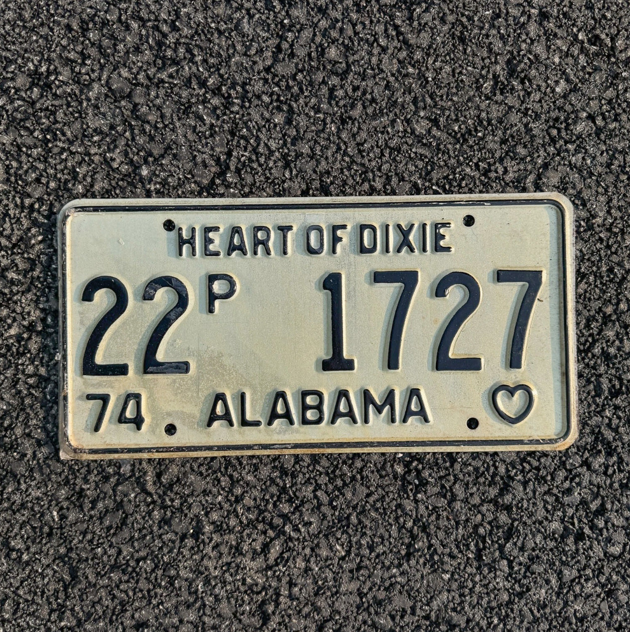 Photo of a 1974 Alabama Truck License Plate Auto Tag Garage Decor Vintage Heart of Dixie 22 1727