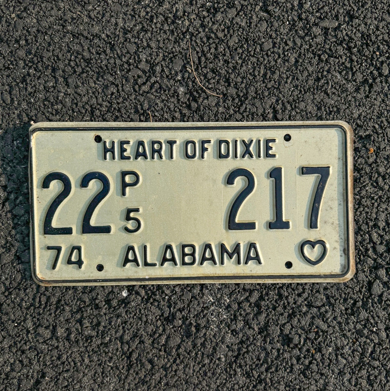 Photo of a 1974 Alabama Truck License Plate Auto Tag Garage Decor Vintage Heart of Dixie 22 217