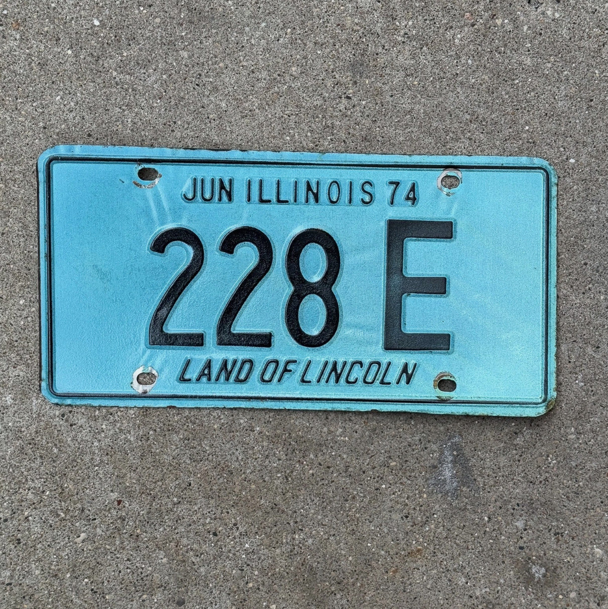 Photo of a 1974 Illinois TRUCK License Plate Auto Tag Garage Decor Vintage License Plate Auto Tag 1 Garage Decor 3 Digit Low Num 228 E