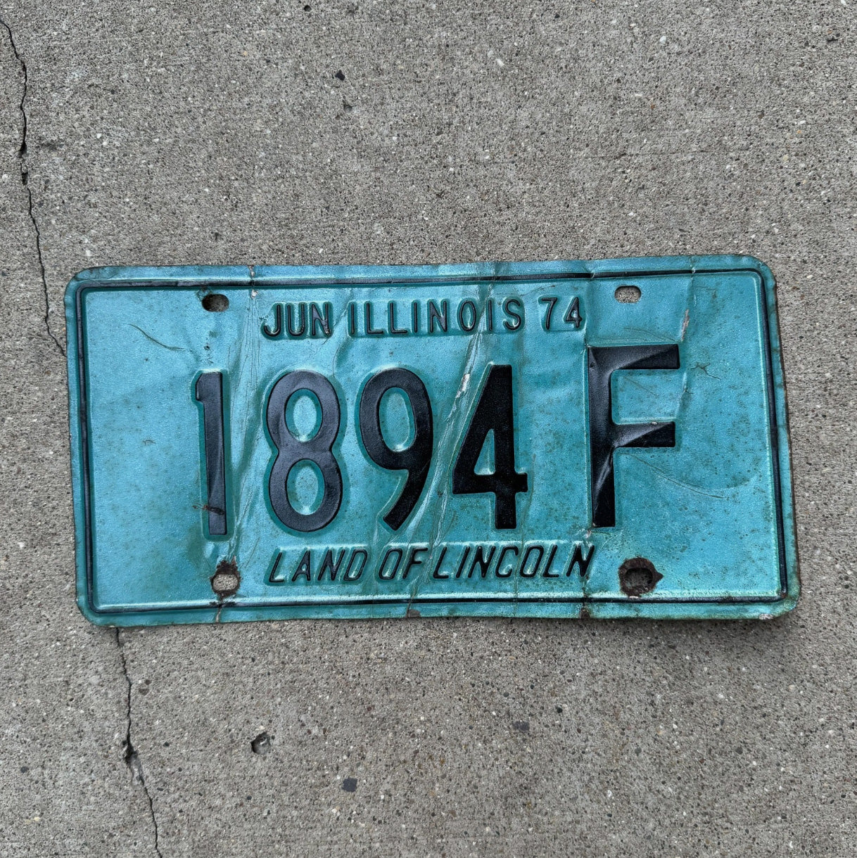 Photo of a 1974 Illinois TRUCK License Plate Auto Tag Garage Decor Vintage License Plate Auto Tag Garage Decor 1894 F