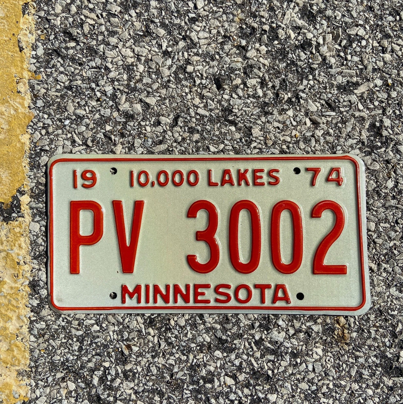 Photo of a 1974 Minnesota License Plate Auto Tag 1 Garage Decor PV 3002