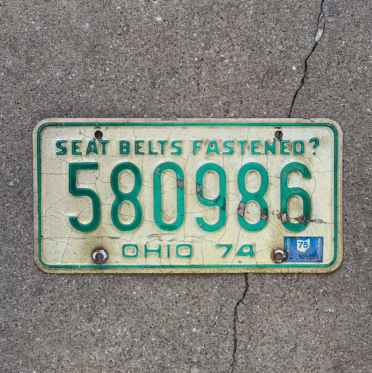 Photo of a 1974 Ohio License Plate Auto Tag Garage Decor 580986