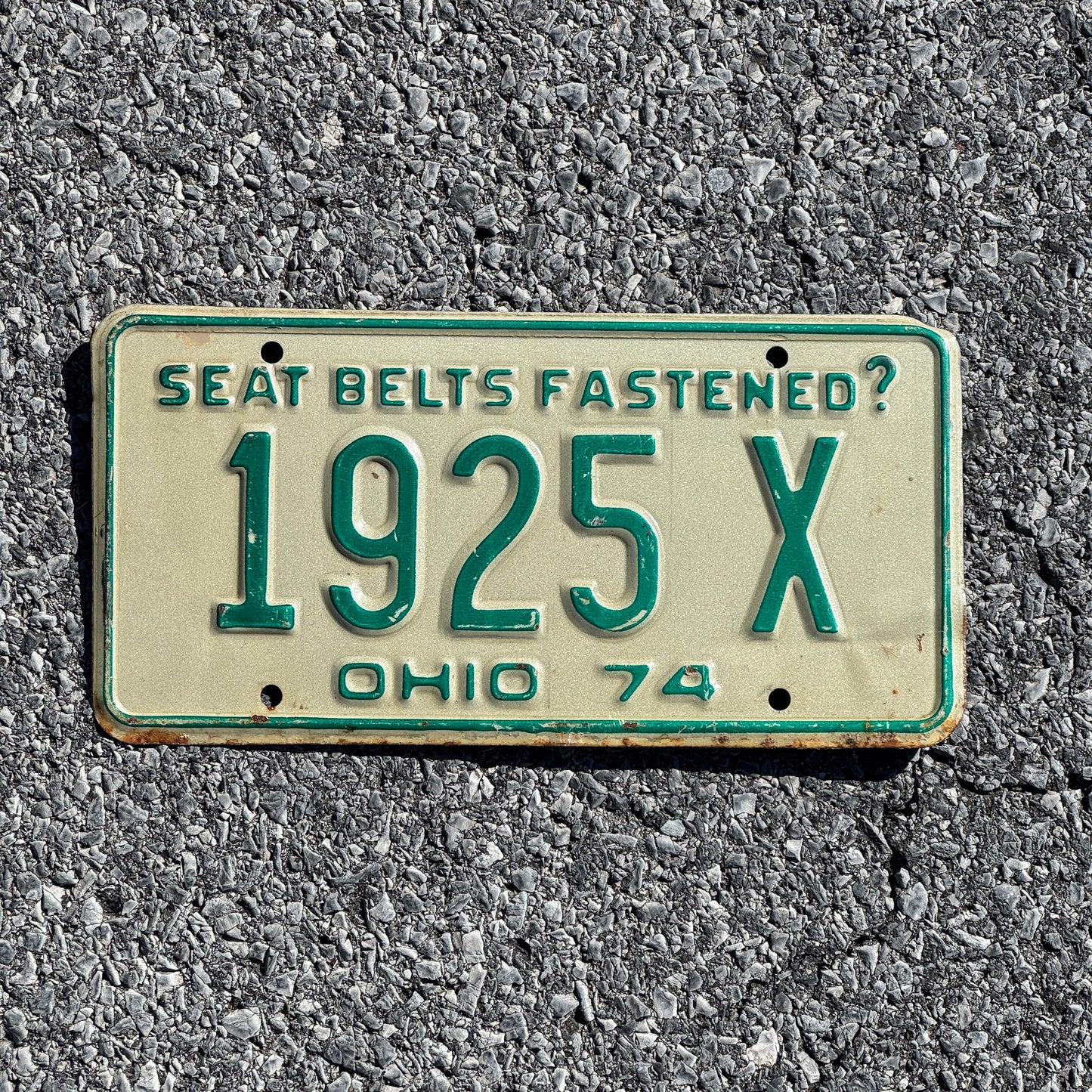 Photo of a 1974 Ohio License Plate Auto Tag Garage Decor Vintage Birth Year 1925 X