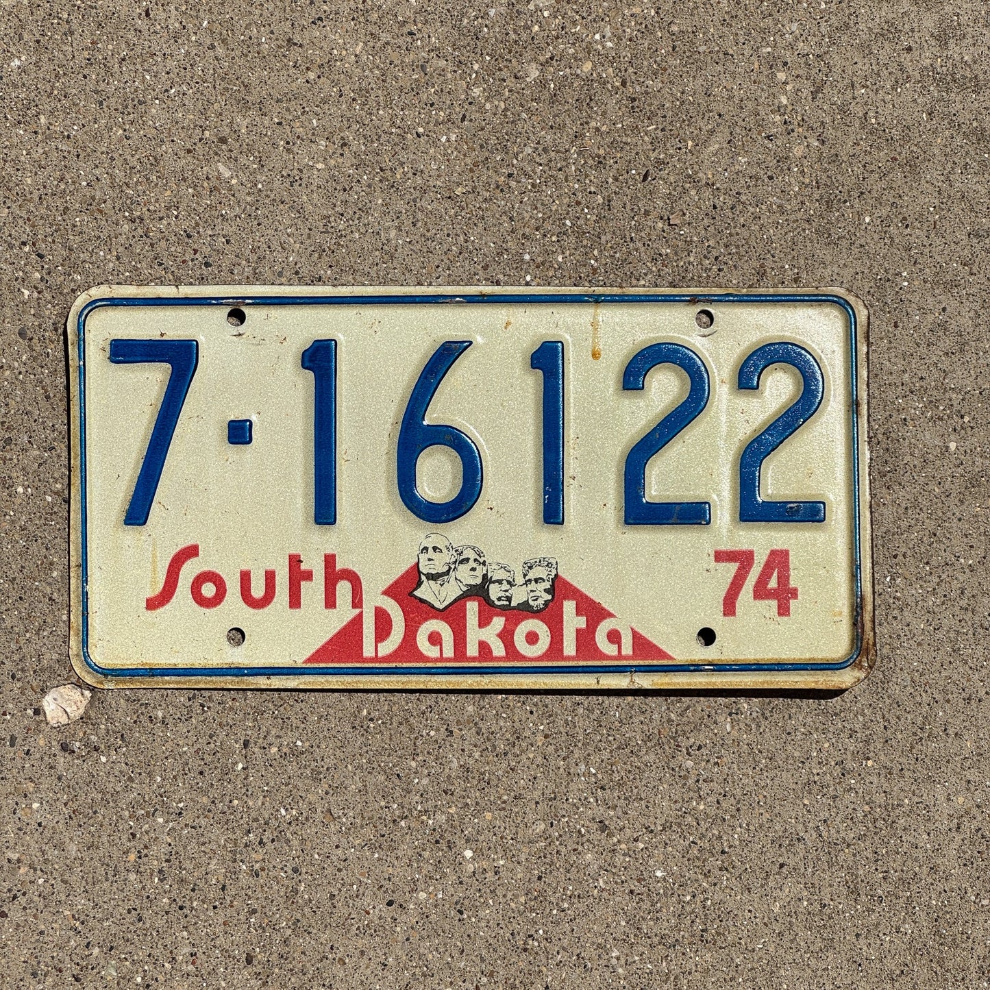 Photo of a 1974 South Dakota License Plate Auto Tag Garage Decor Vintage Yankton 7 16122