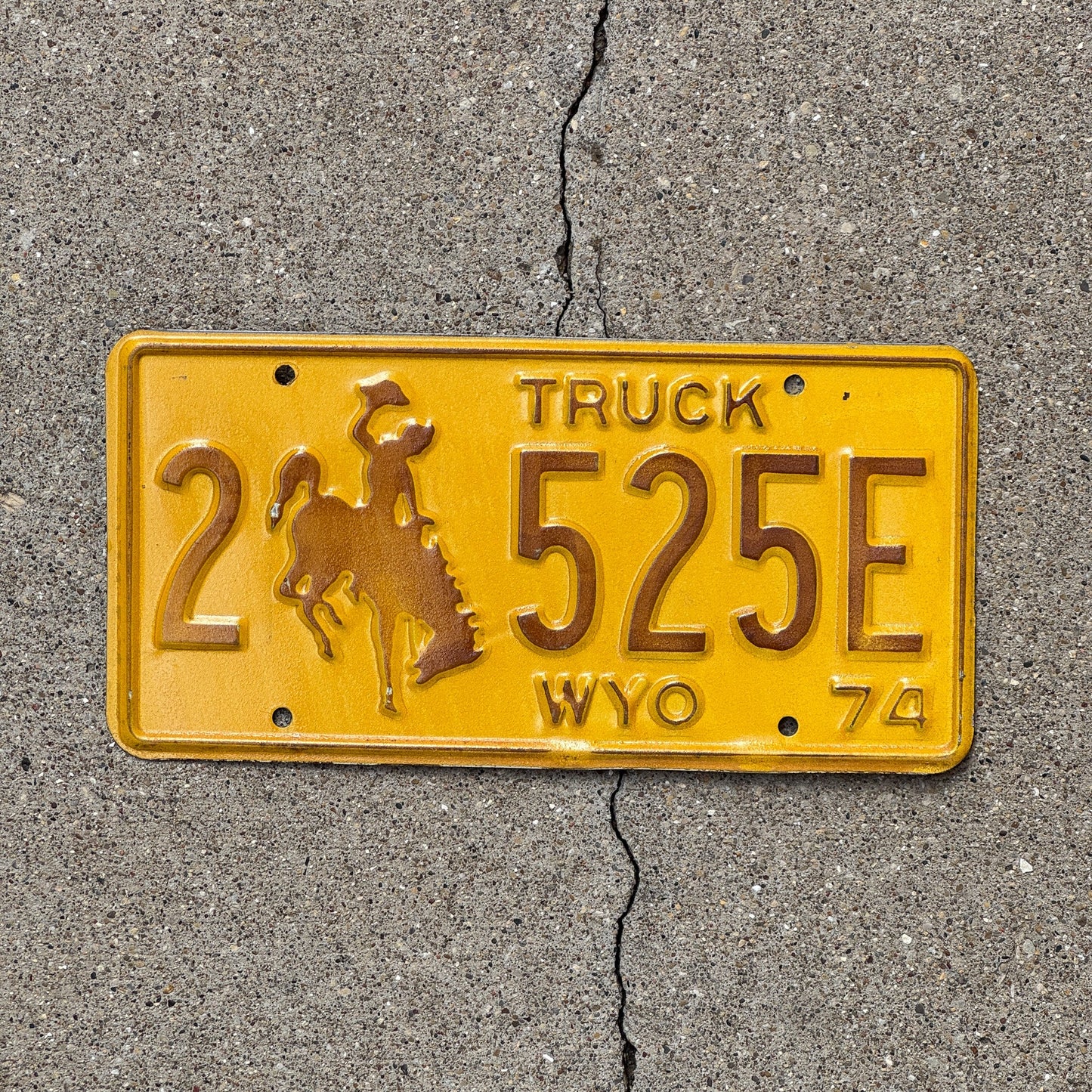 Photo of a 1974 Wyoming License Plate Auto Tag Garage Decor Vintage 2 525 E