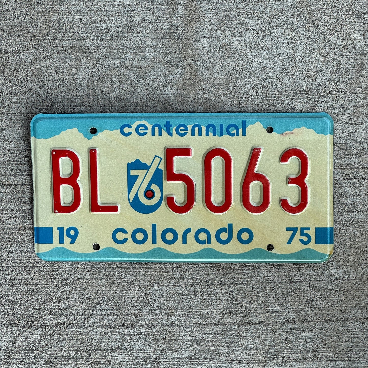 Photo of a 1975 1976 Colorado License Plate Auto Tag 1 Garage Decor BL 5063