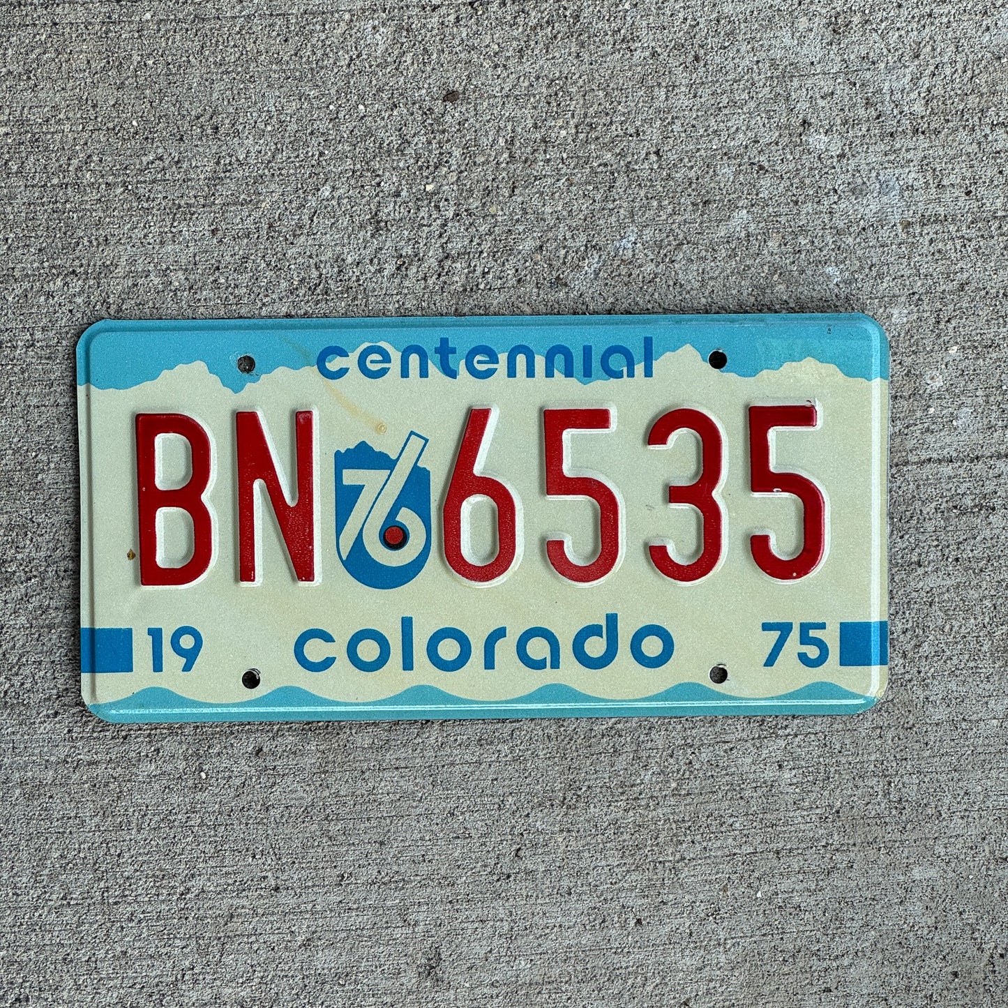 Photo of a 1975 1976 Colorado License Plate Auto Tag 1 Garage Decor BN 6535