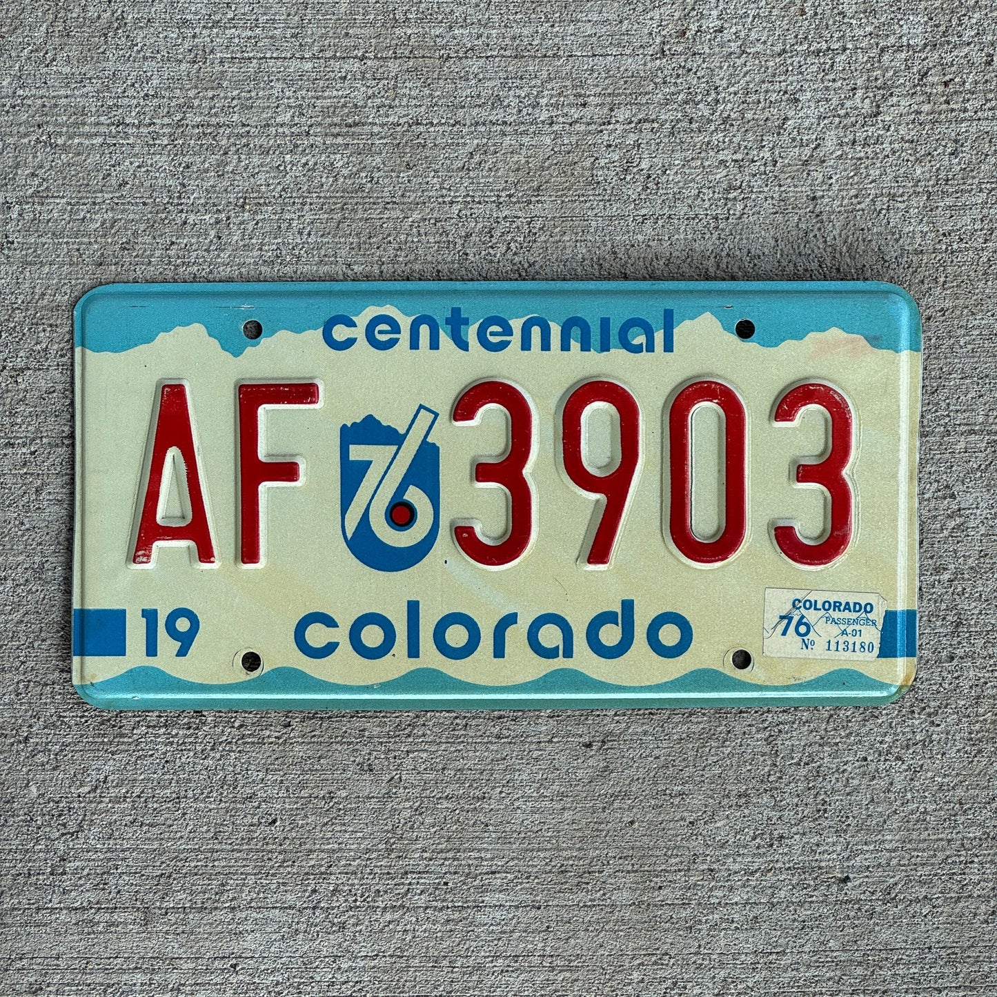 Photo of a 1975 1976 Colorado License Plate Auto Tag 2 Garage Decor AF 3903