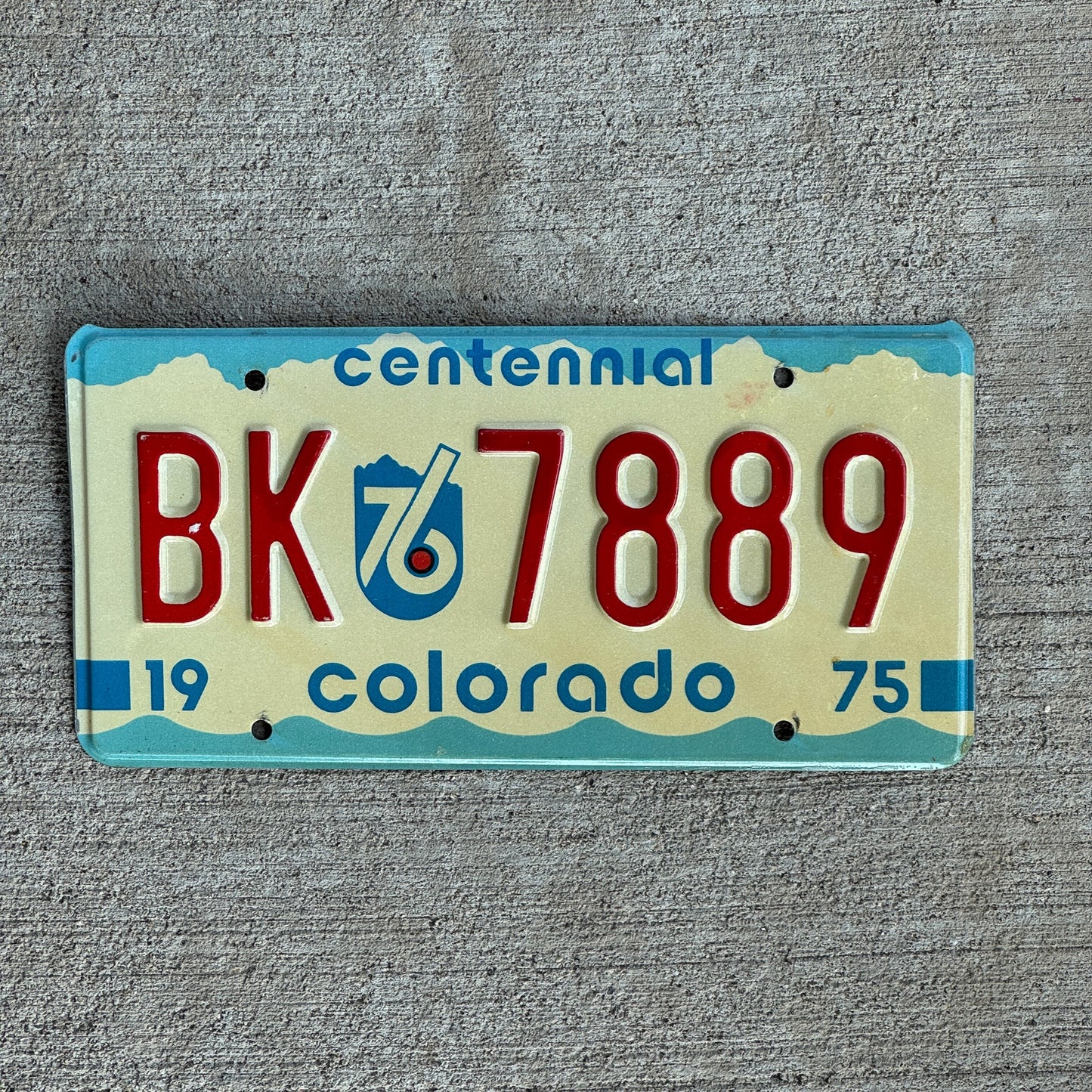 Photo of a 1975 1976 Colorado License Plate Auto Tag 2 Garage Decor BK 7889