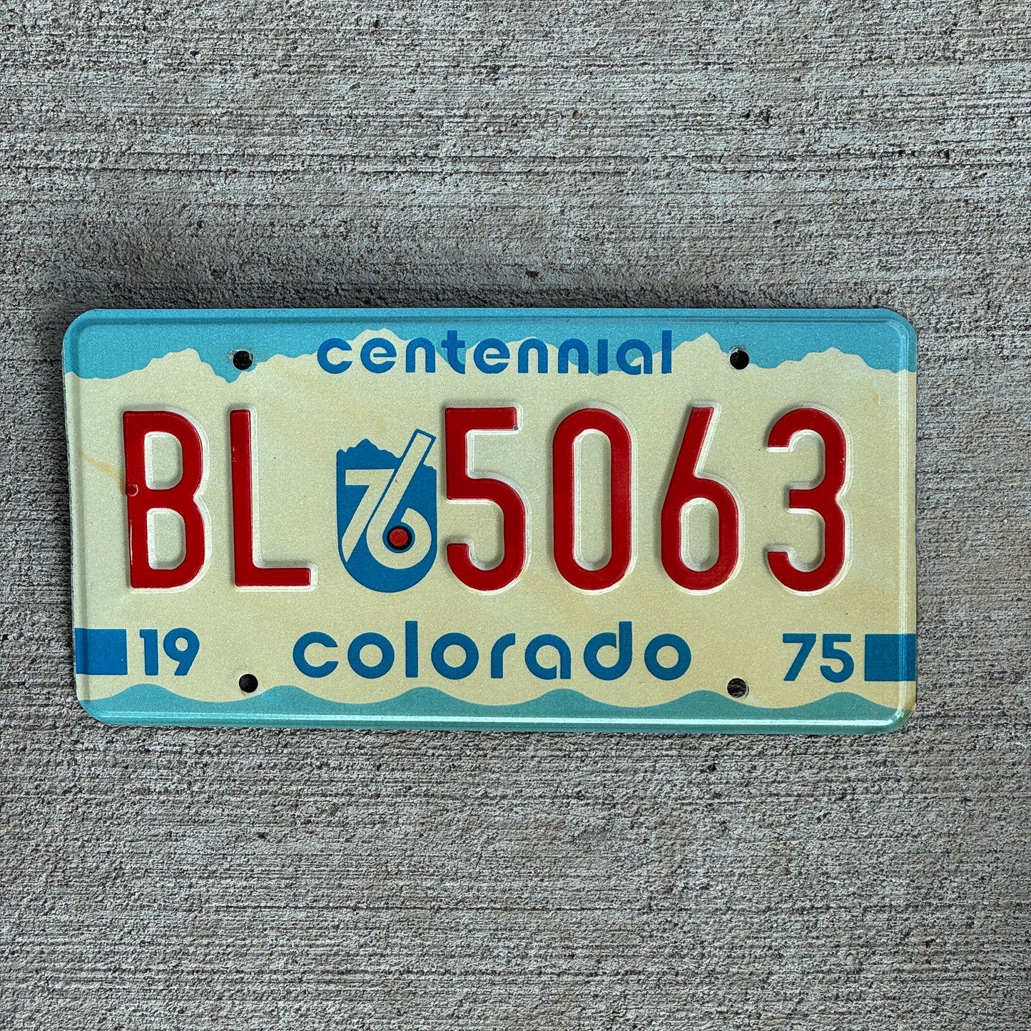 Photo of a 1975 1976 Colorado License Plate Auto Tag 2 Garage Decor BL 5063
