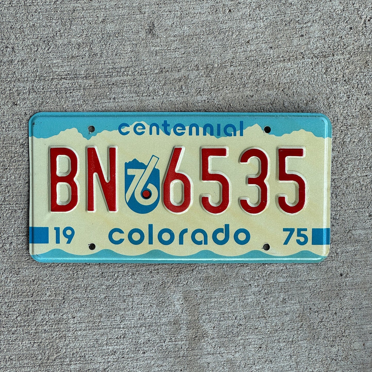 Photo of a 1975 1976 Colorado License Plate Auto Tag 2 Garage Decor BN 6535