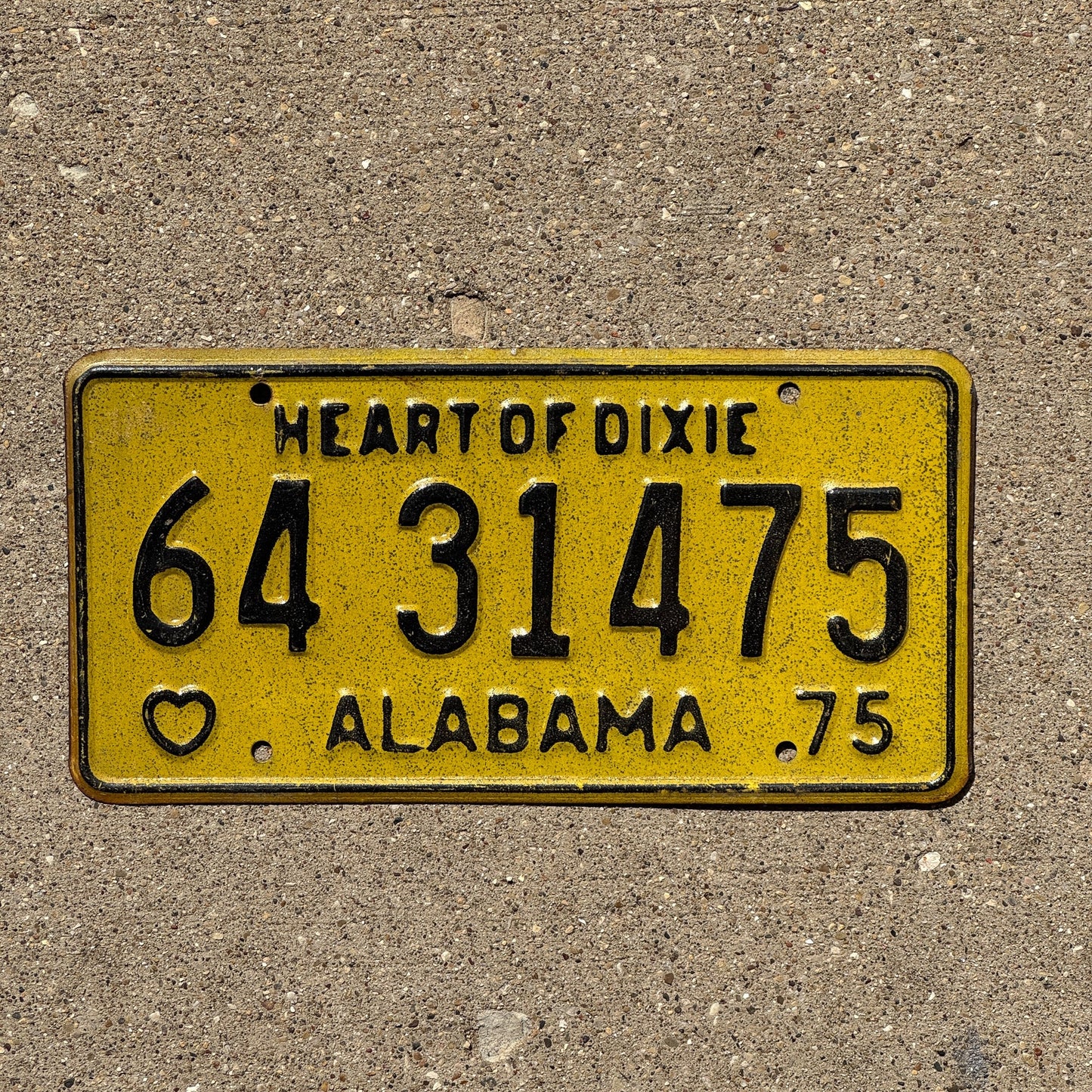 Photo of a 1975 Alabama License Plate Auto Tag Garage Decor Vintage 64 31475