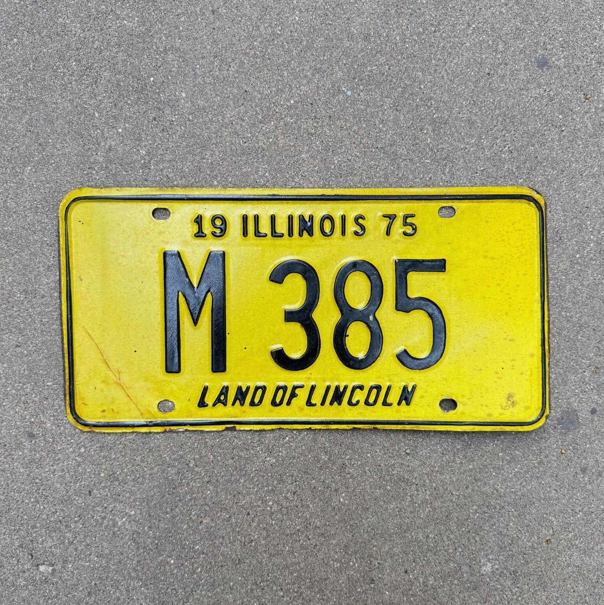 Photo of a 1975 Illinois MUNICIPAL License Plate Auto Tag Garage Decor Vintage License Plate Auto Tag Garage Decor M 385