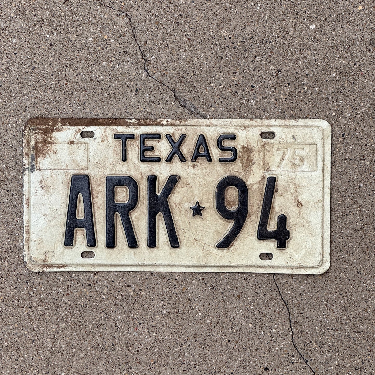 Photo of a 1975 Texas Vanity Motorcycle License Plate Auto Tag 2 Garage Decor Arkansas ARK 94