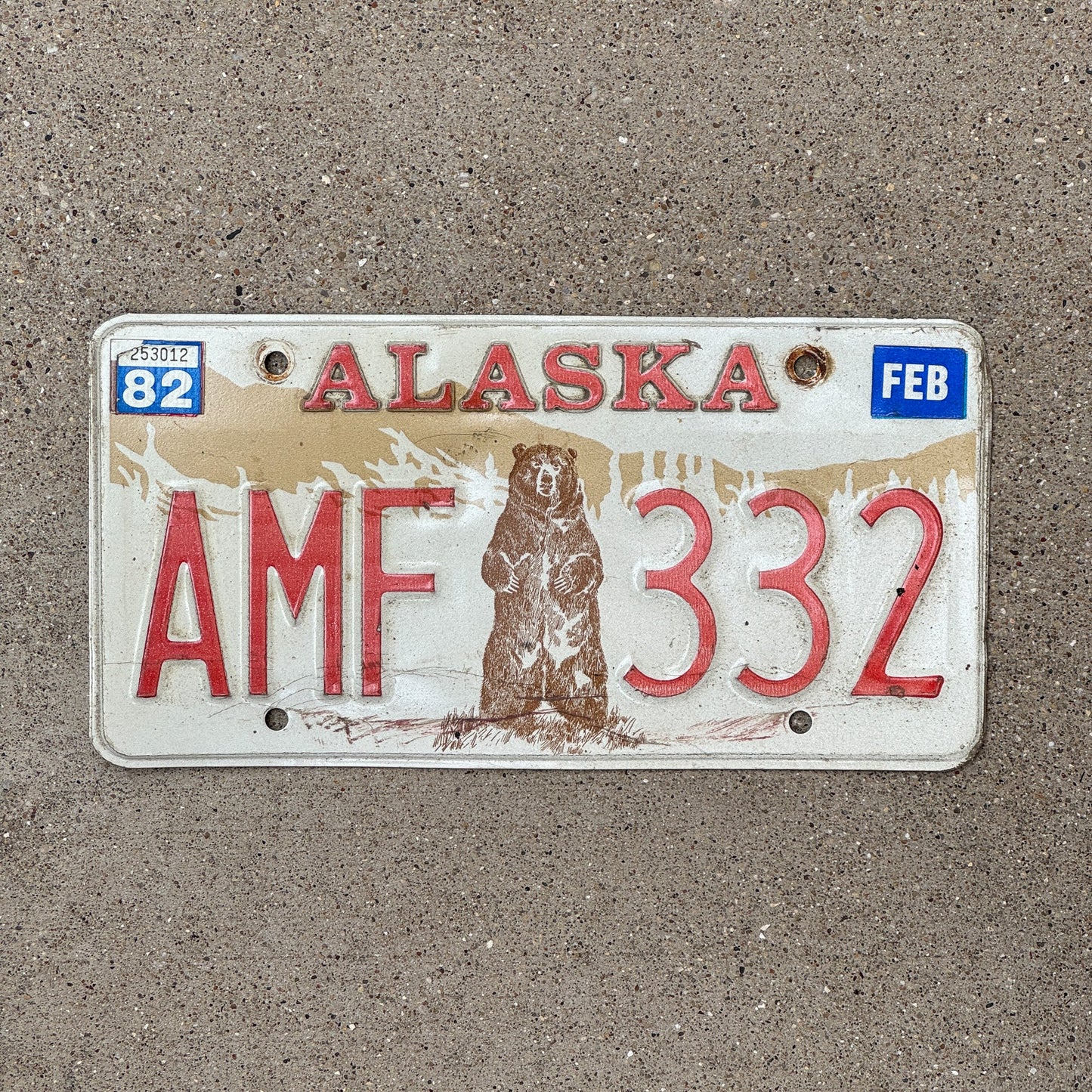 Photo of a 1976 Alaska License Plate Auto Tag Garage Decor Vintage AMF 332