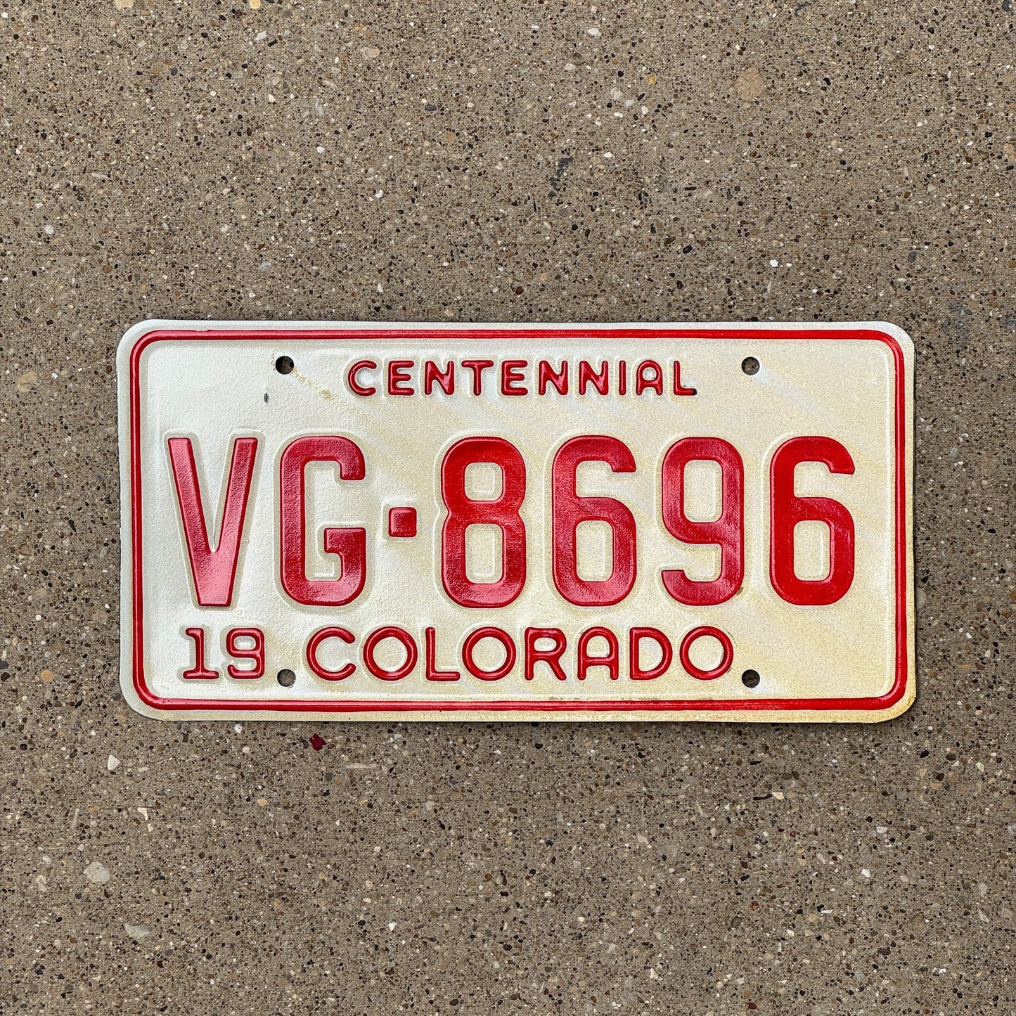 Photo of a 1976 Colorado License Plate Auto Tag Garage Decor Vintage VG 8696