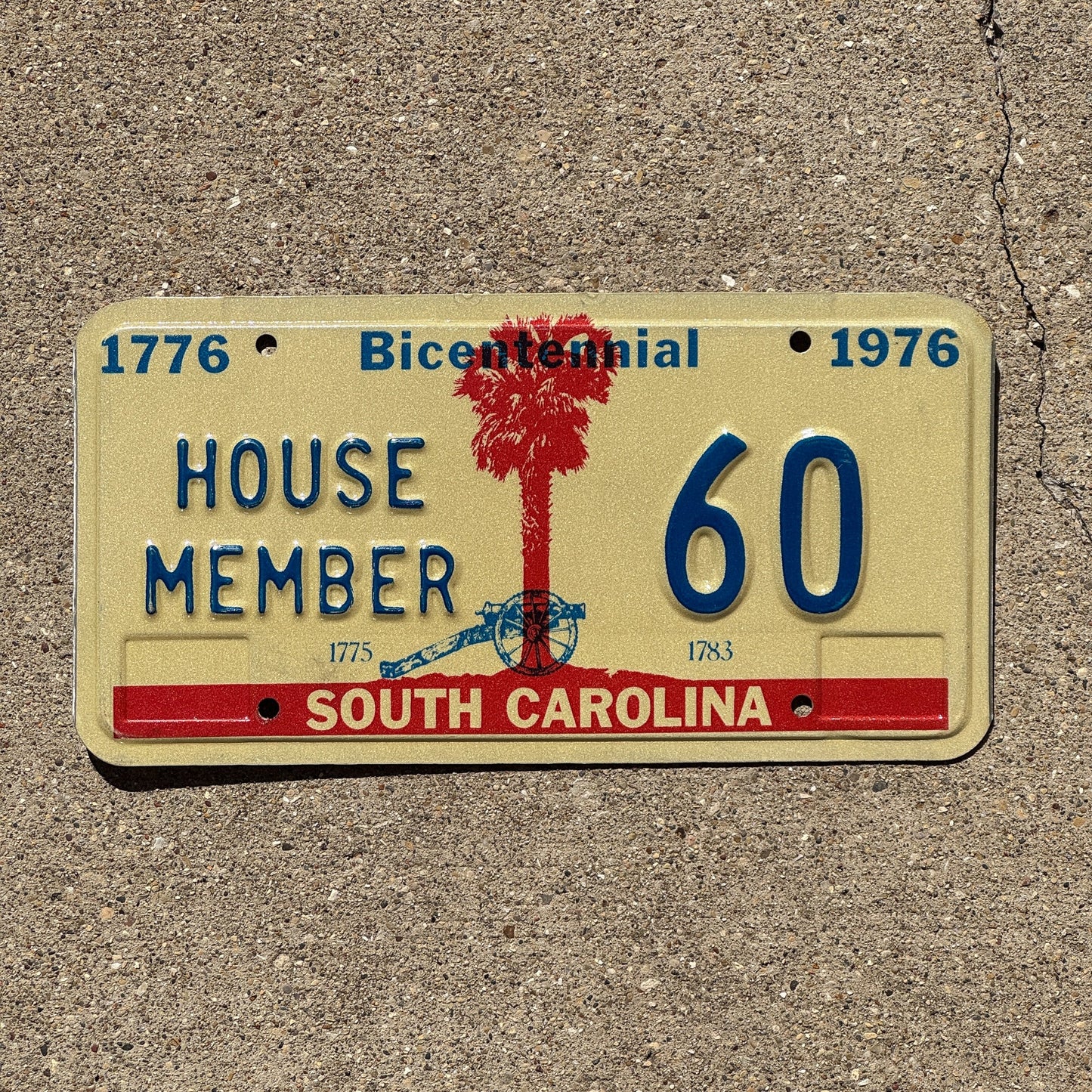 Photo of a 1976 South Carolina HOUSE MEMBER License Plate Auto Tag Garage Decor Vintage 60
