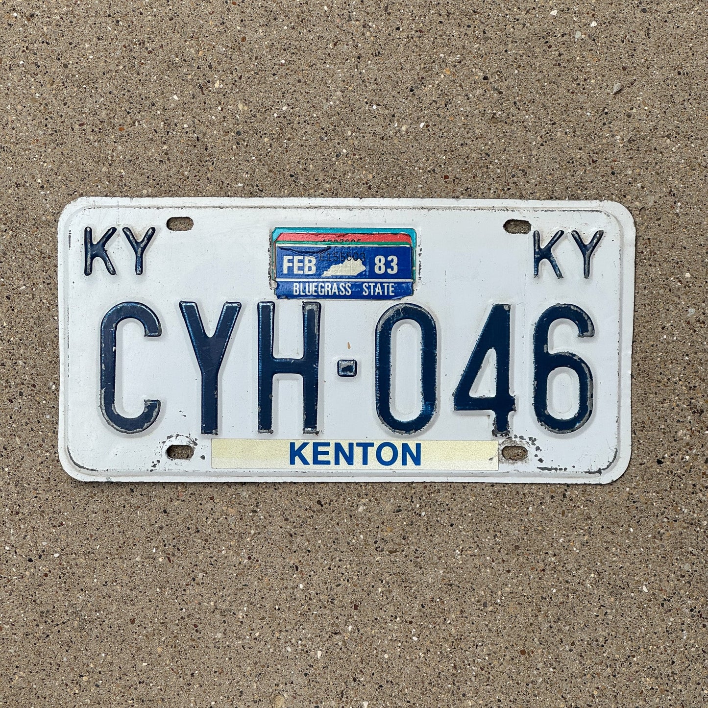 Photo of a 1978 1983 Kentucky License Plate Auto Tag Garage Decor Vintage Kenton County CYH 046