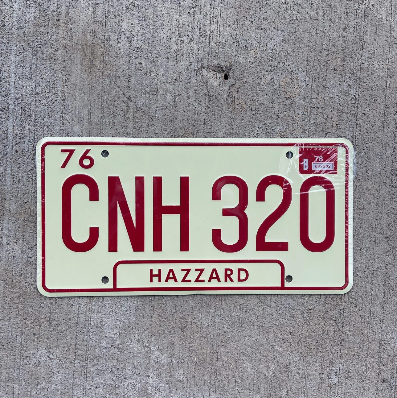 Photo of a 1978 Georgia Souvenir License Plate Auto Tag Garage Decor Vintage Vintage Style NOS Dukes Hazzard CNH 320