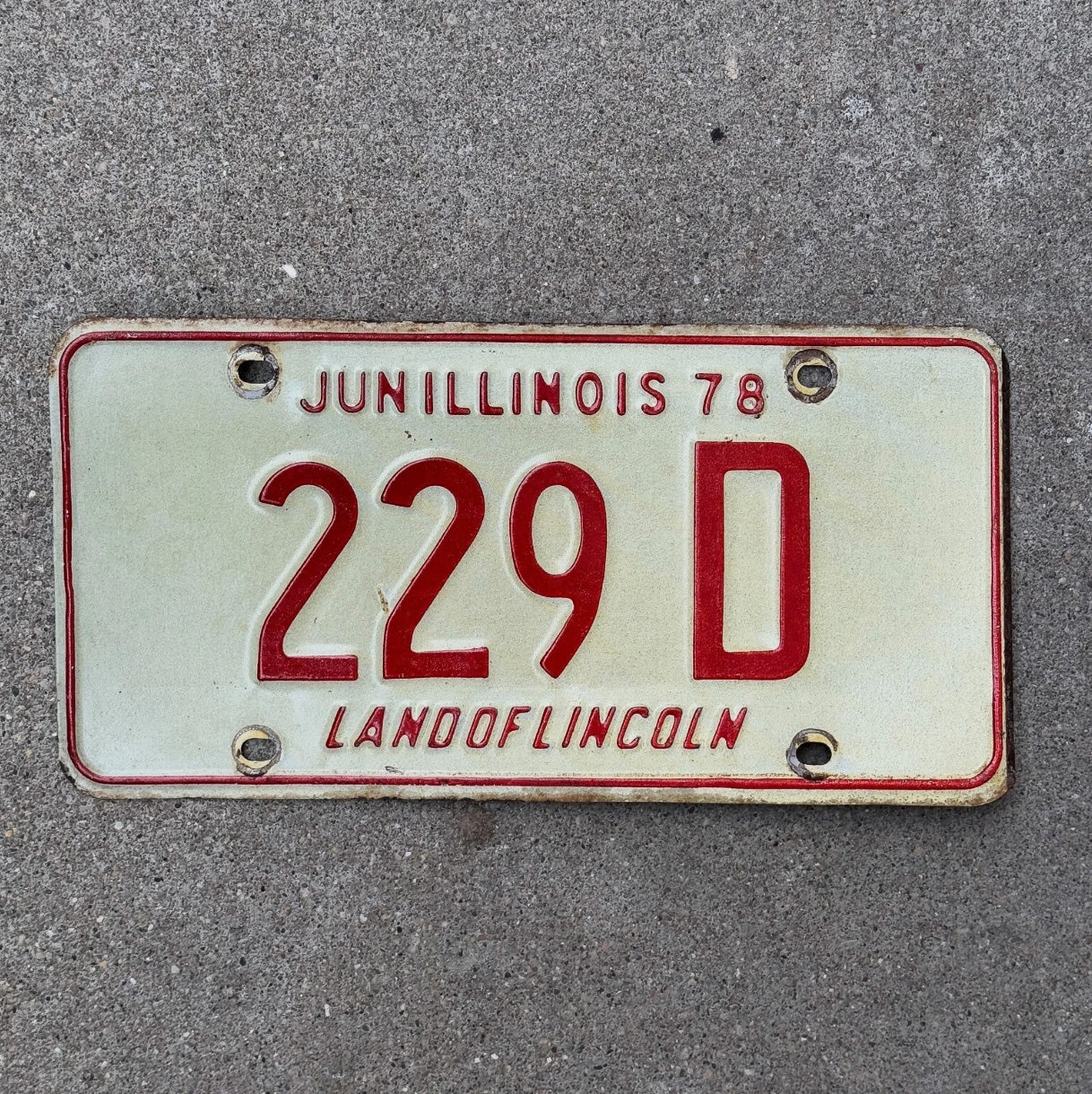 Photo of a 1978 Illinois TRUCK License Plate Auto Tag Garage Decor Vintage License Plate Auto Tag 1 Garage Decor 3 Digit Low Num 229 D