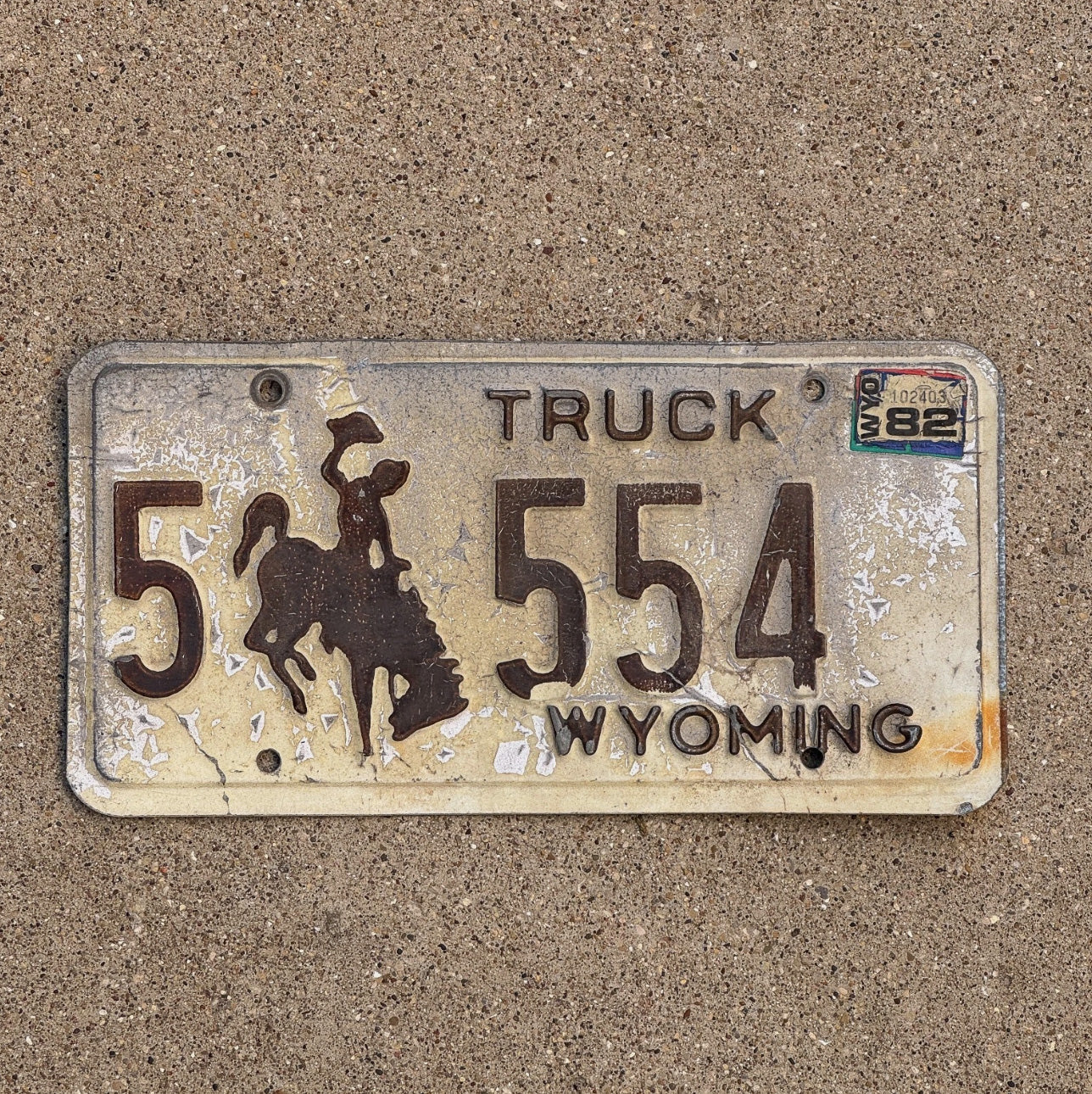 Photo of a 1978 Wyoming License Plate Auto Tag Garage Decor Vintage Albany County 5 554