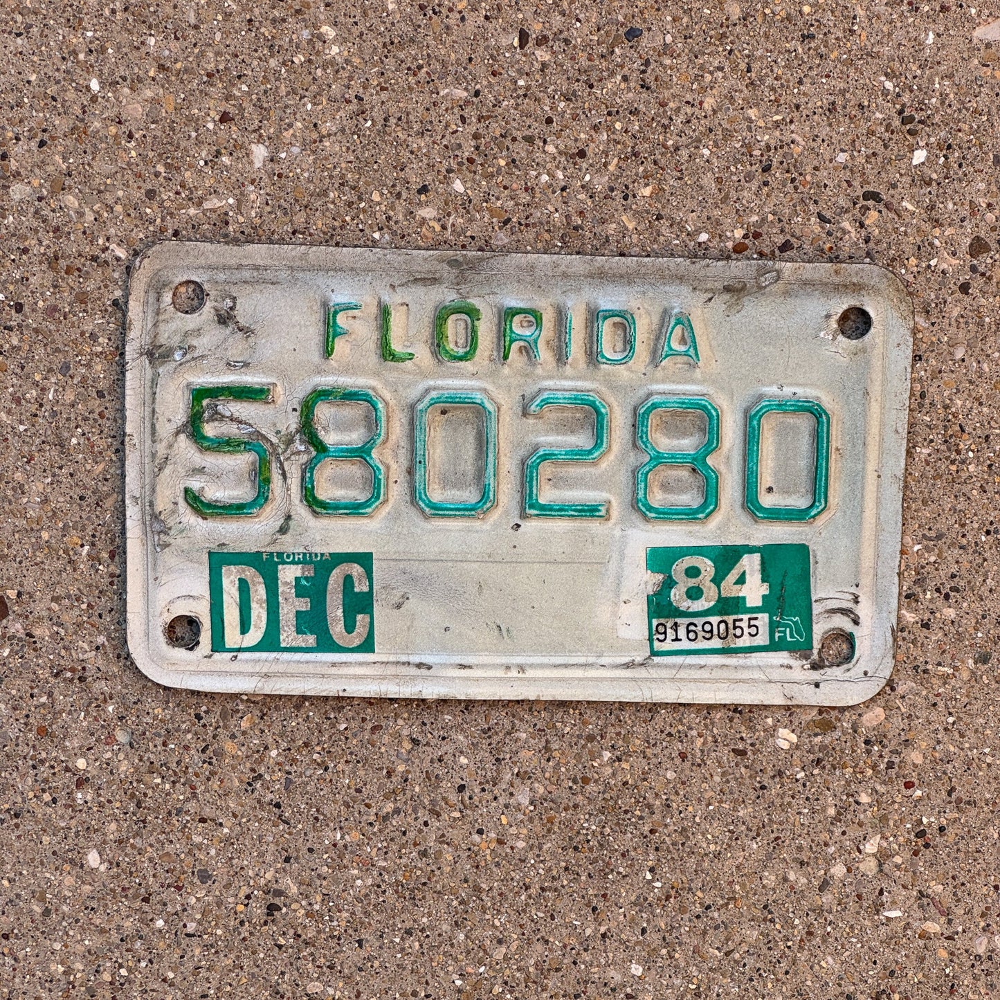 Photo of a 1979 1984 Florida Motorcycle License Plate Auto Tag Garage Decor Vintage 580280