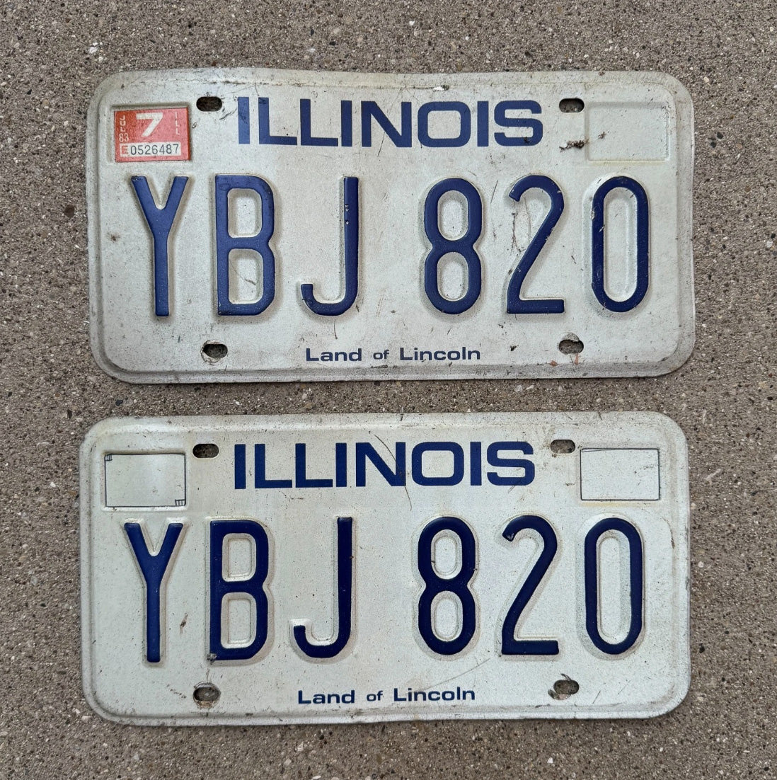 Photo of a 1979 Illinois License Plate Auto Tag Garage Decor Vintage YBJ 820