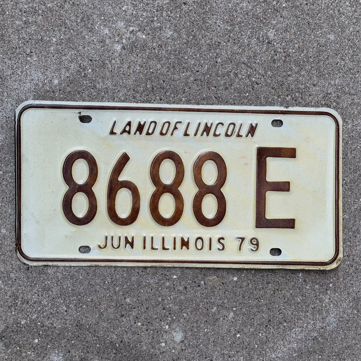 Photo of a 1979 Illinois TRUCK License Plate Pair Auto Tag Garage Decor Vintage License Plate Auto Tag Garage Decor w Envelope 8688 E