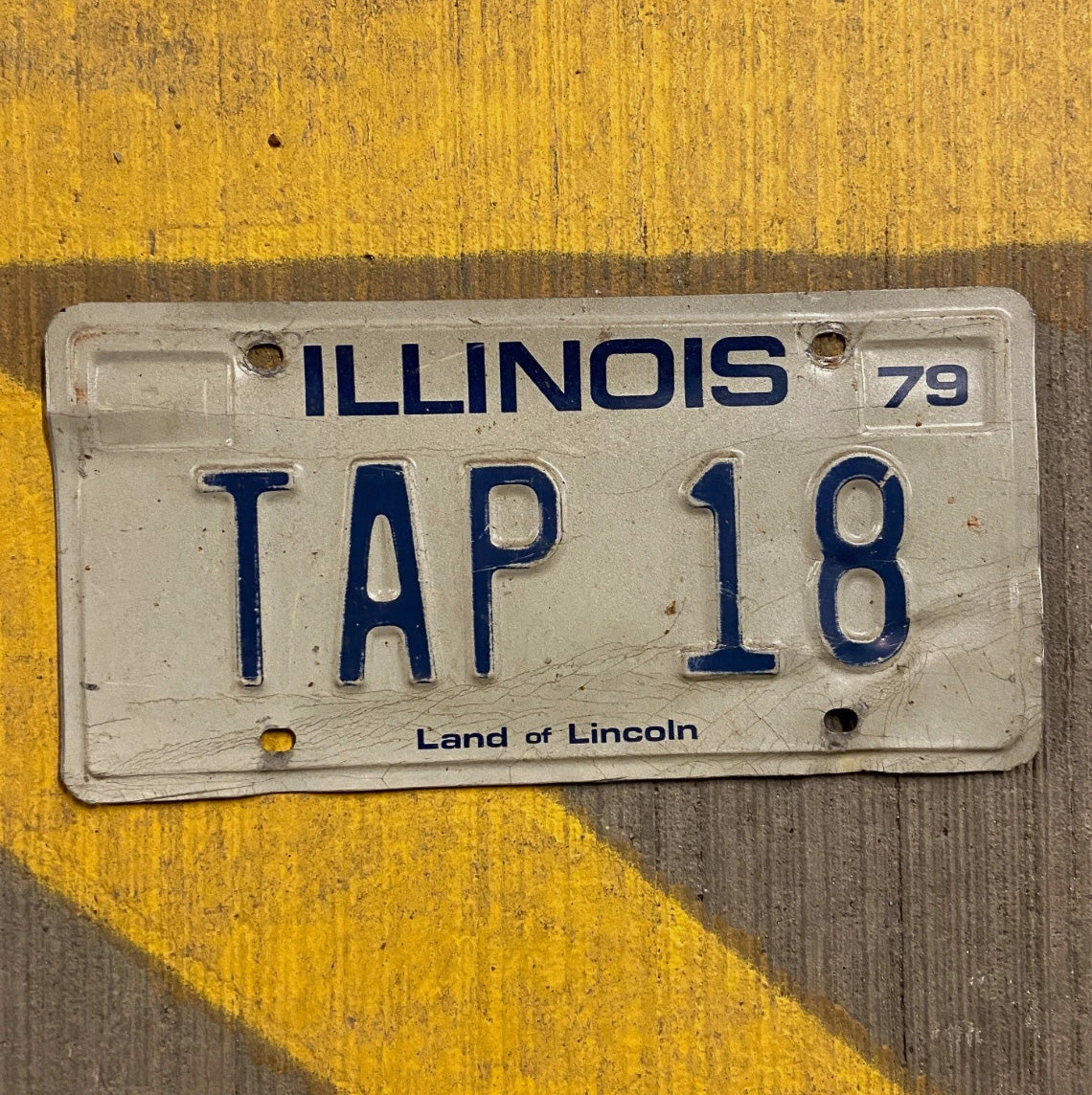 Photo of a 1979 Illinois Vanity License Plate Auto Tag Garage Decor Beer Restaurant TAP 18