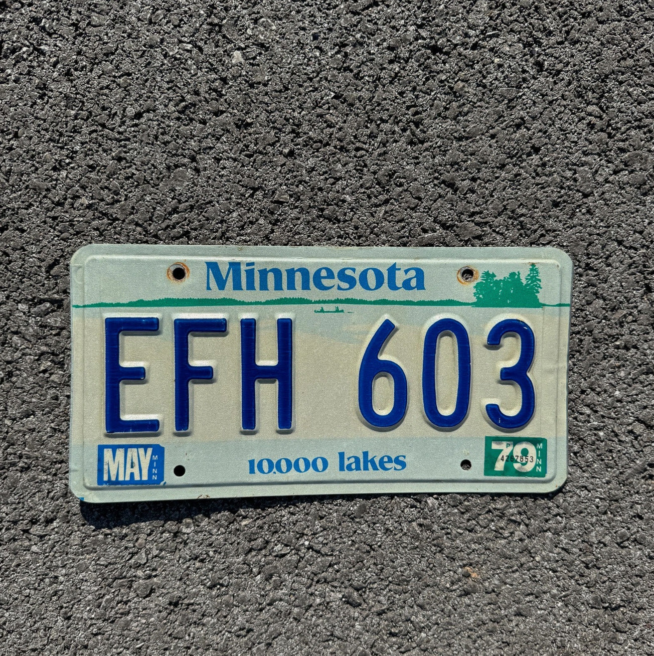 Photo of a 1979 Minnesota License Plate Auto Tag Garage Decor Vintage 10000 Lakes EFH 603