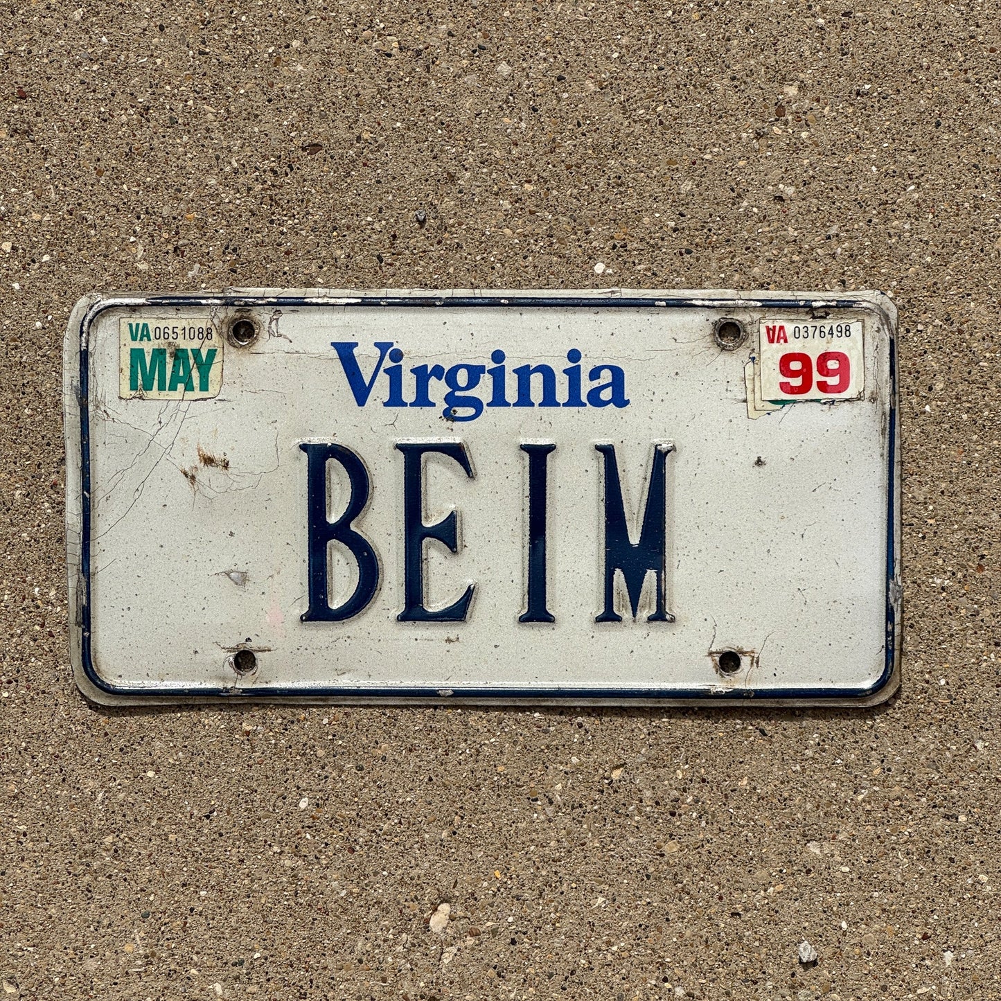 Photo of a 1980 1989 Virginia Vanity License Plate Auto Tag 2 Garage Decor BEIM
