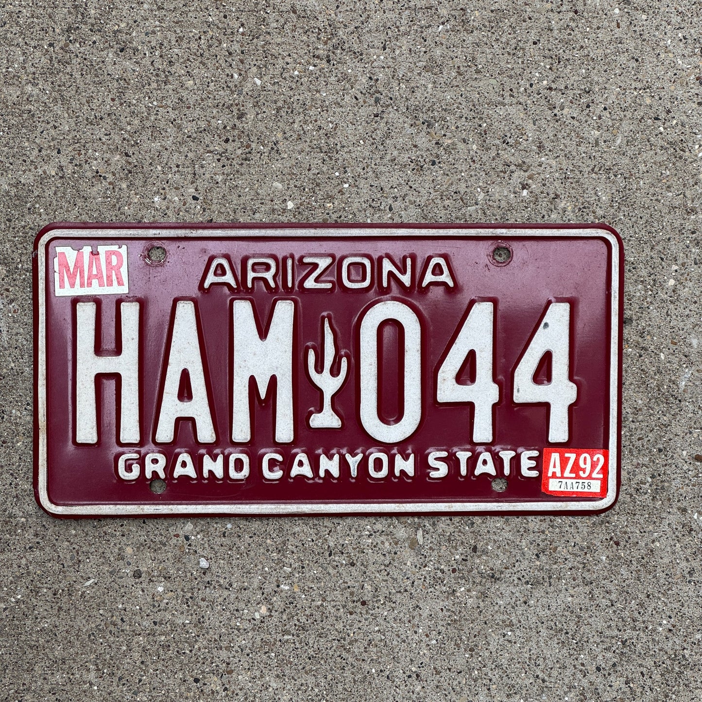 Photo of a 1980 1992 Arizona License Plate Auto Tag Garage Decor Vintage Kitchen Food HAM 044