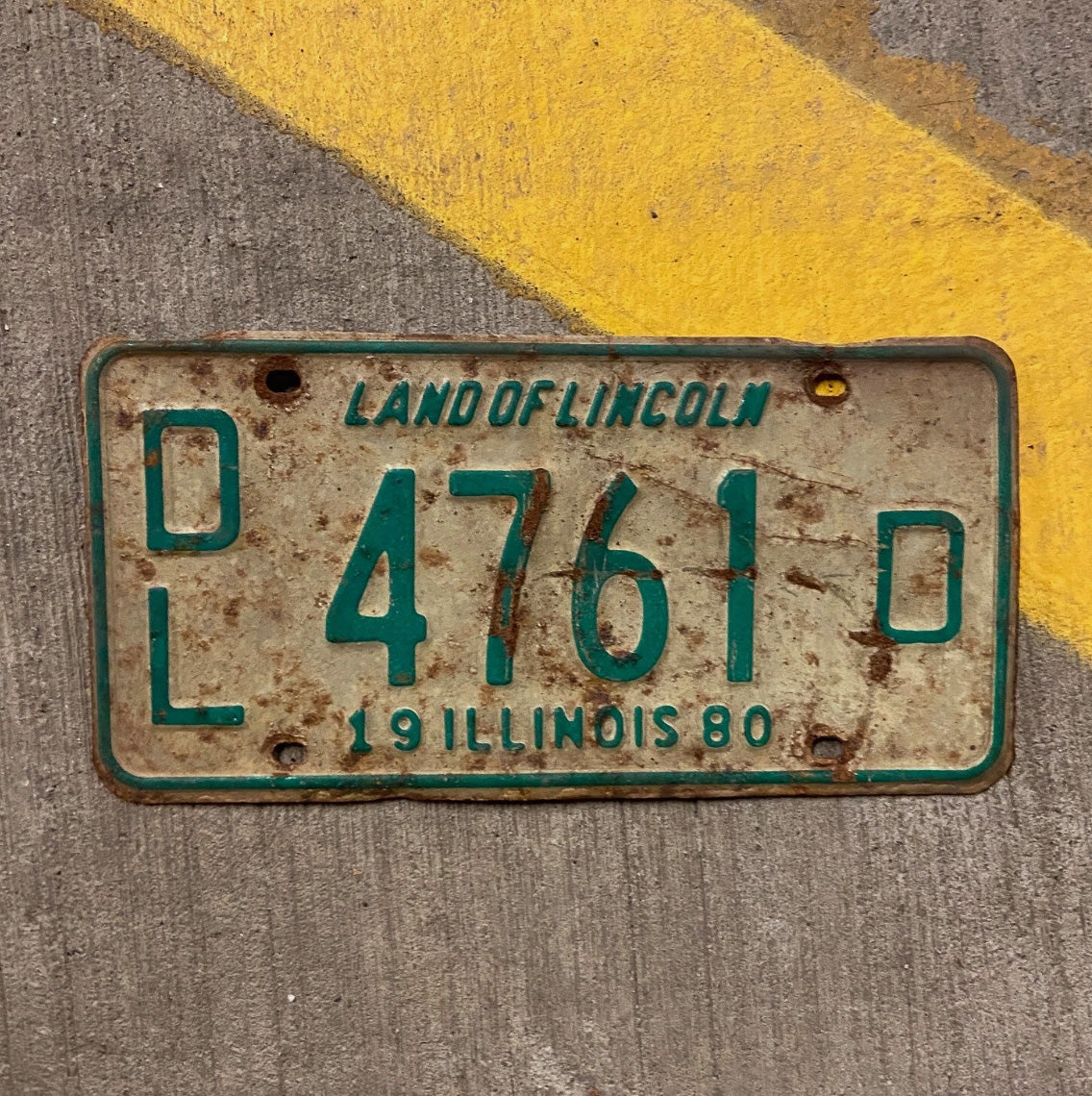 Photo of a 1980 Illinois Dealer License Plate Auto Tag 2 Garage Decor 4761 D