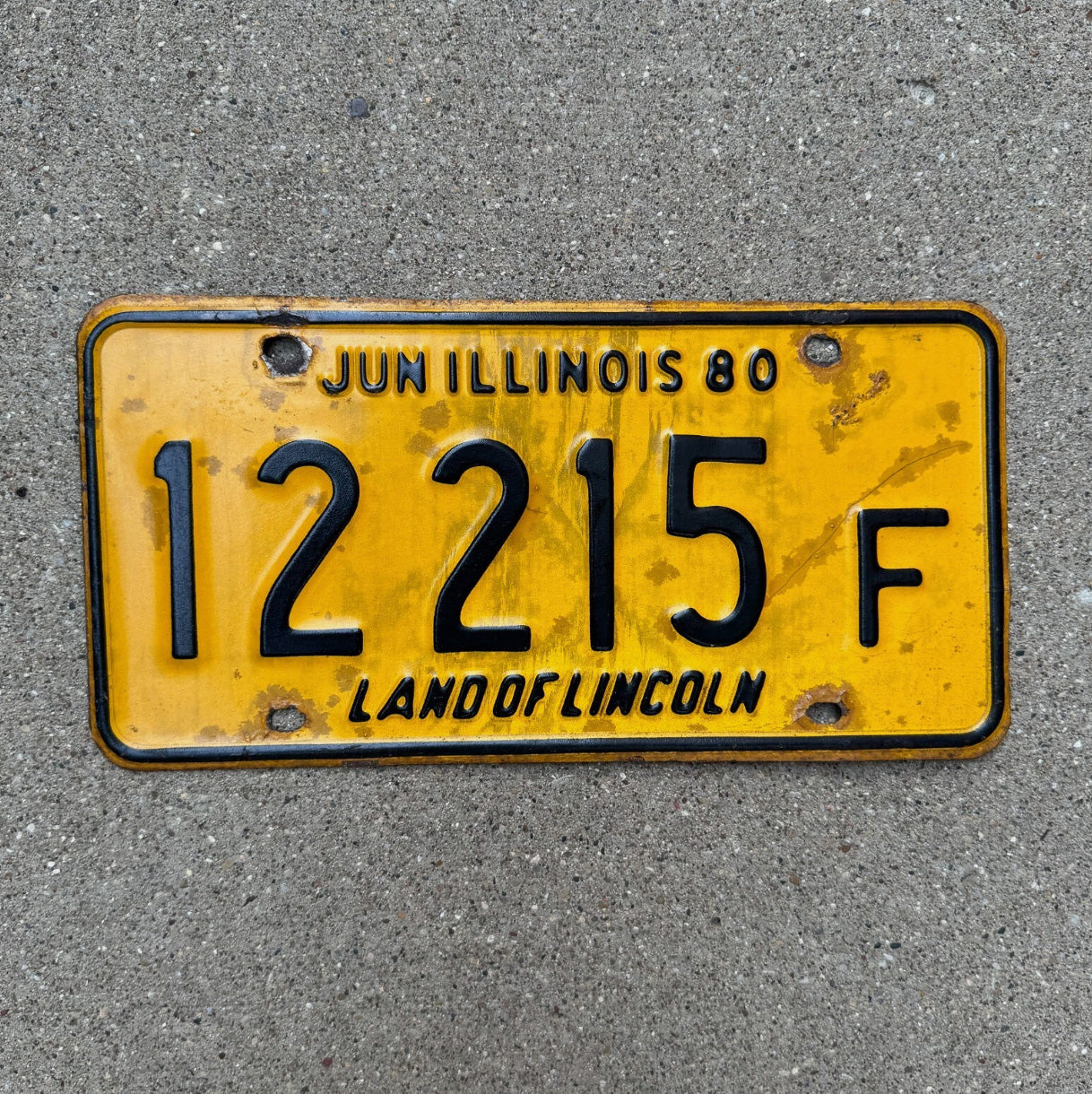Photo of a 1980 Illinois TRUCK License Plate Auto Tag Garage Decor Vintage License Plate Auto Tag 1 Garage Decor 12215 F