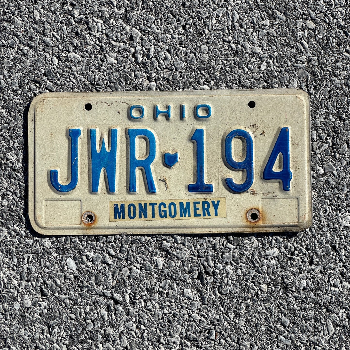 Photo of a 1980 Ohio License Plate Auto Tag 1 Garage Decor JWR 194