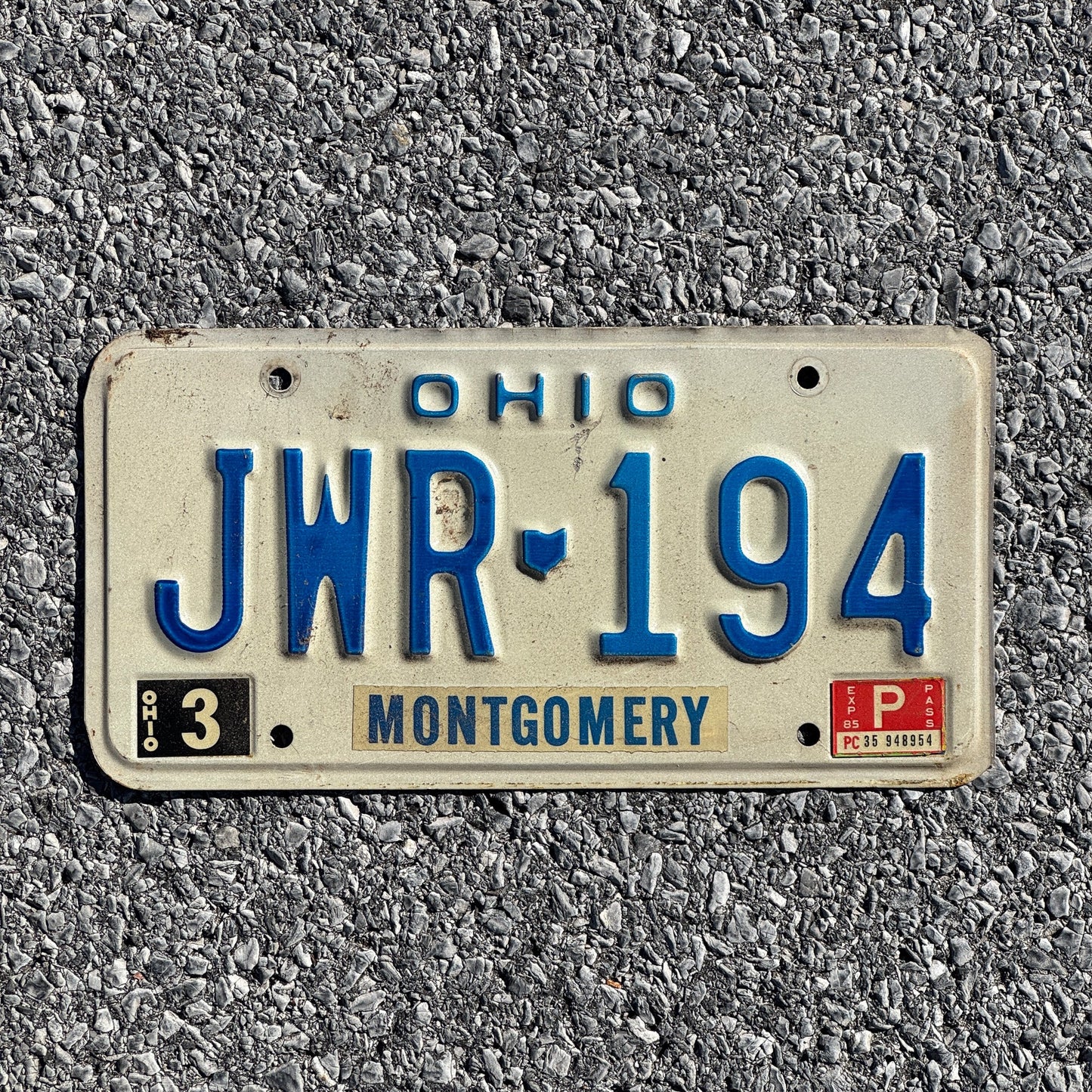 Photo of a 1980 Ohio License Plate Auto Tag 2 Garage Decor JWR 194
