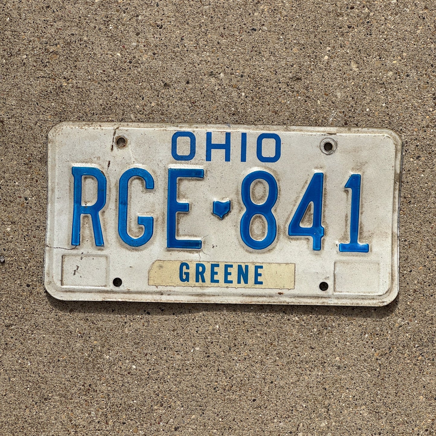 Photo of a 1980 Ohio License Plate Auto Tag 2 Garage Decor RGE 841