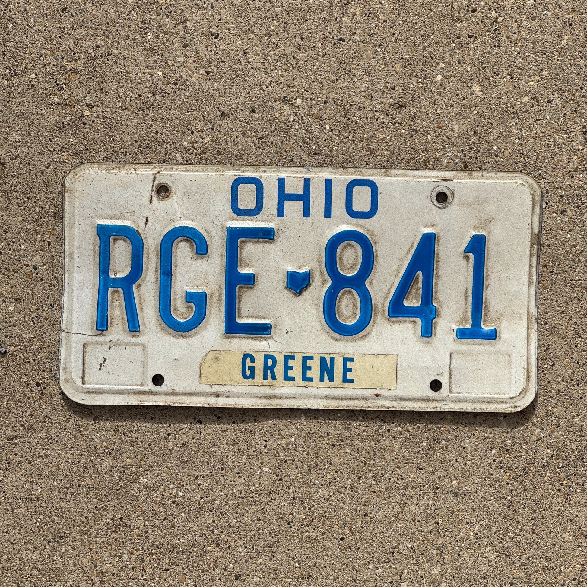 Photo of a 1980 Ohio License Plate Auto Tag 2 Garage Decor RGE 841