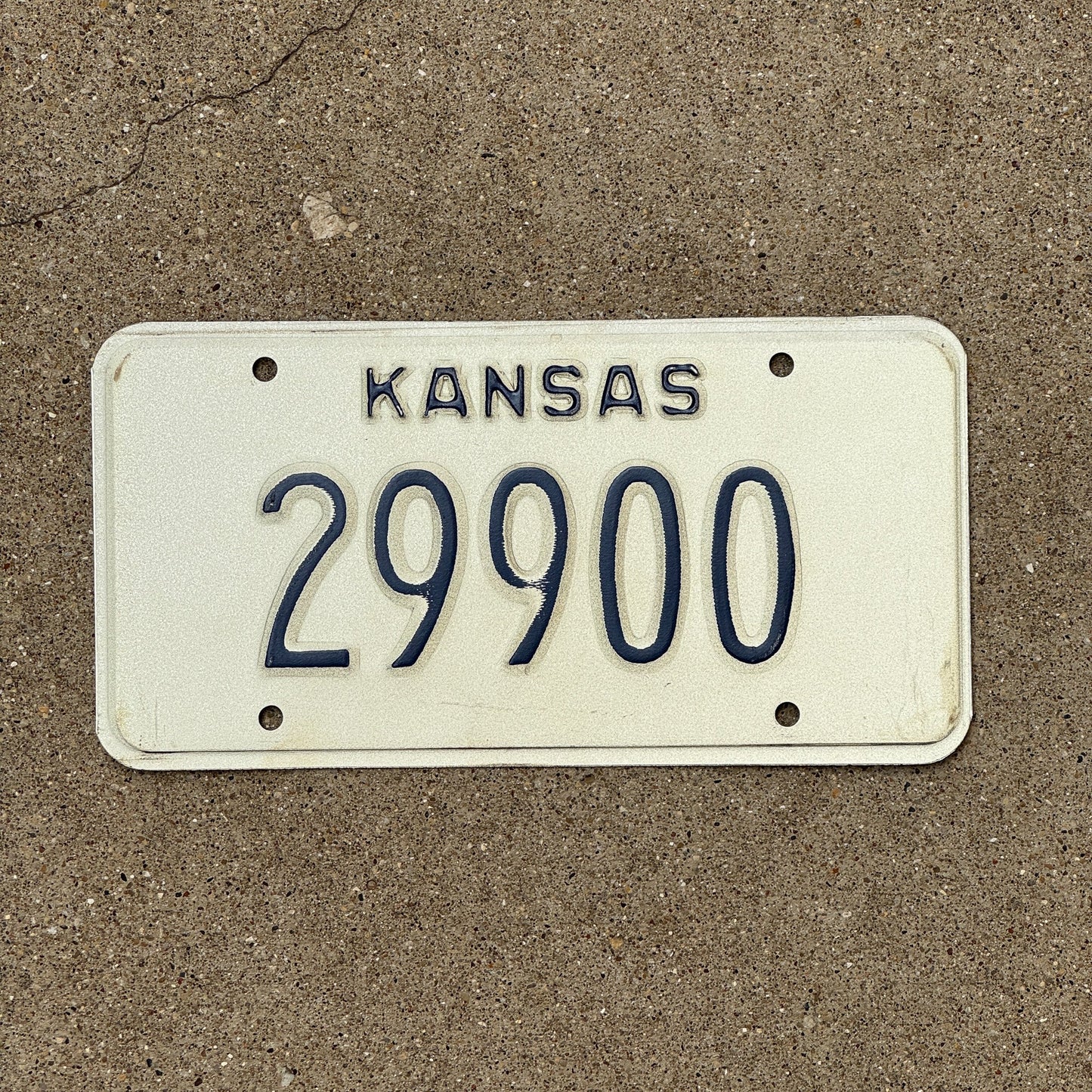 Photo of a 1980s 1990s Kansas Error / Prototype License Plate Auto Tag Garage Decor Vintage 29900