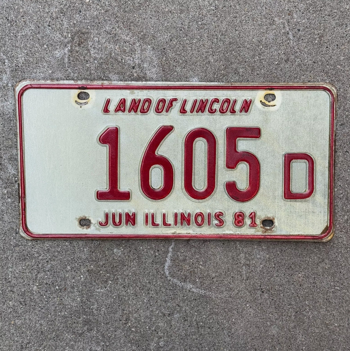 Photo of a 1981 Illinois TRUCK License Plate Auto Tag Garage Decor Vintage License Plate Auto Tag 2 Garage Decor 1605 D